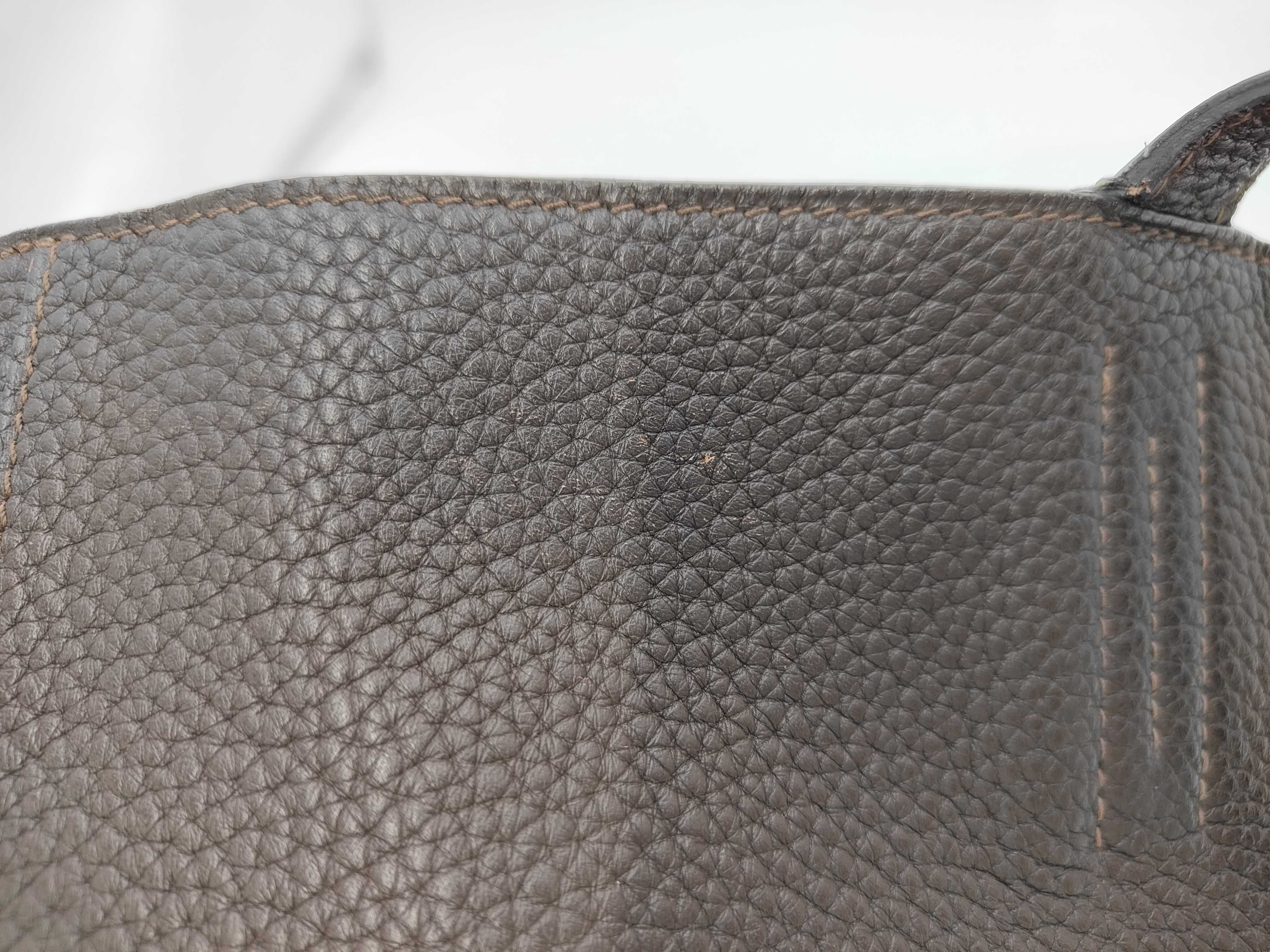 Double Sens 45 Tote Bag, Taurillon Clemence Leather, Black x Brown — view 9