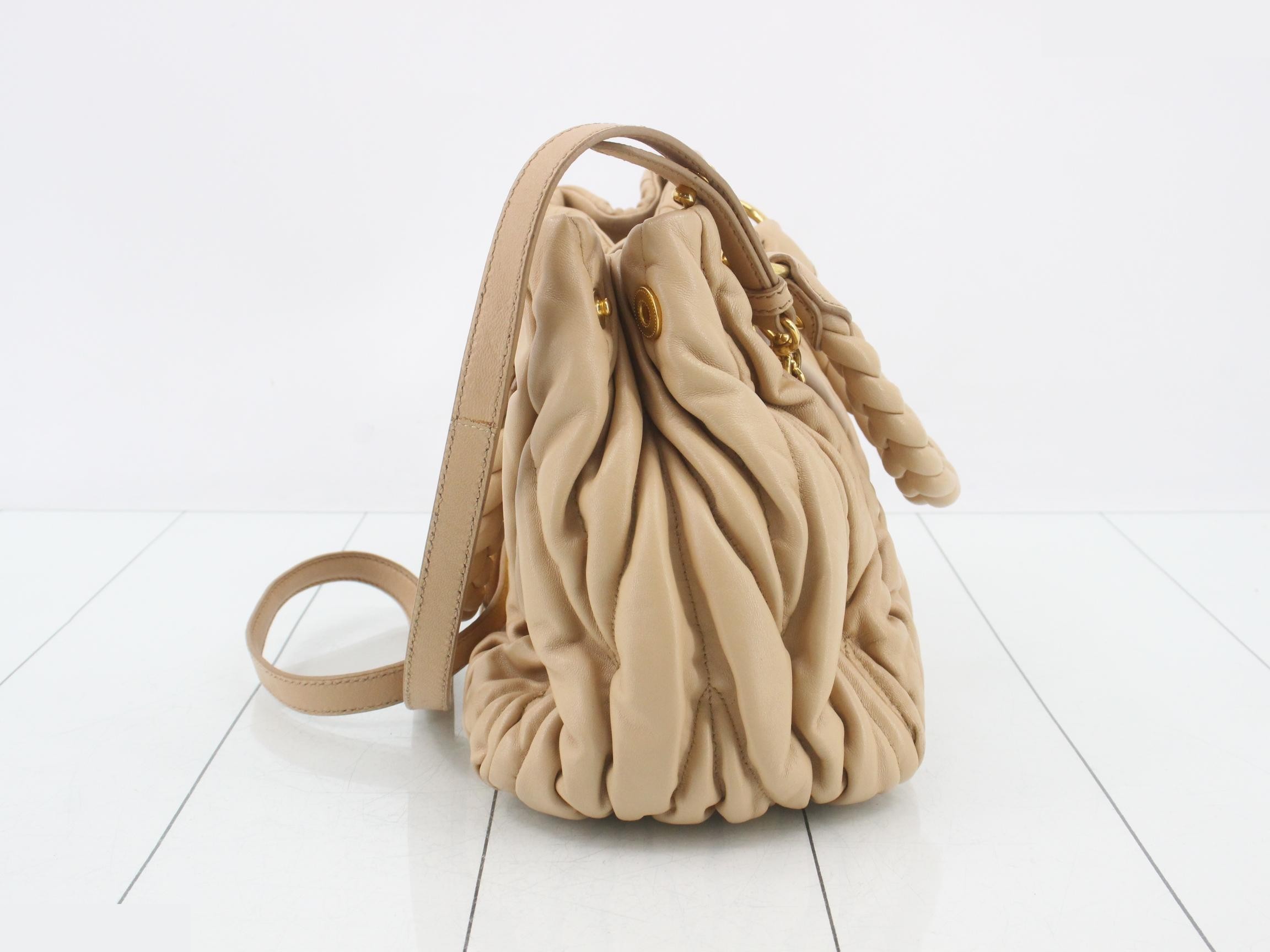 2-way bag, beige, leather — view 3