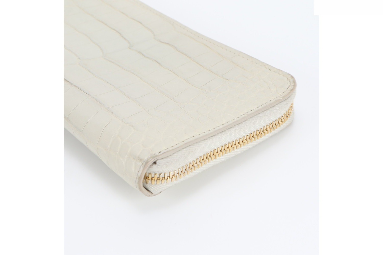 Crocodile leather long wallet — view 3
