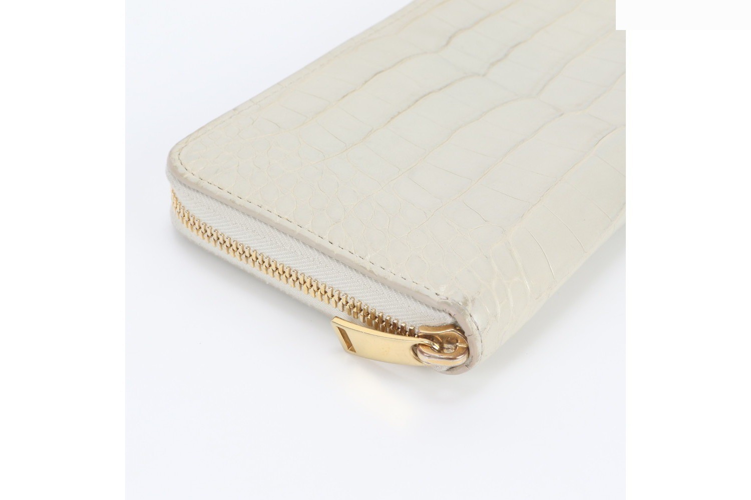Crocodile leather long wallet — view 4