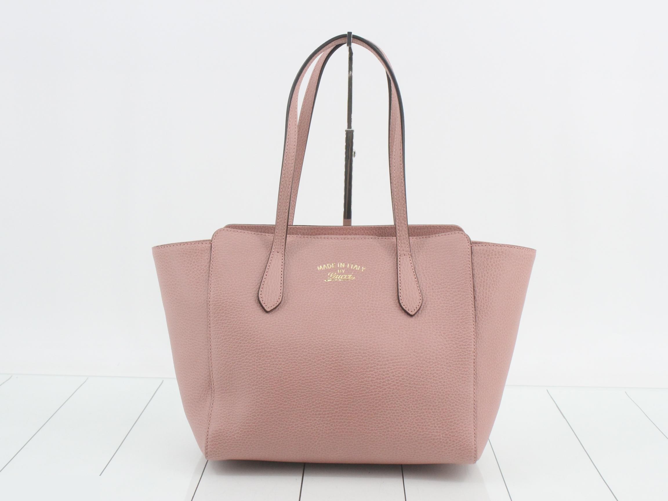 Swing Leather Tote Bag (Pink)