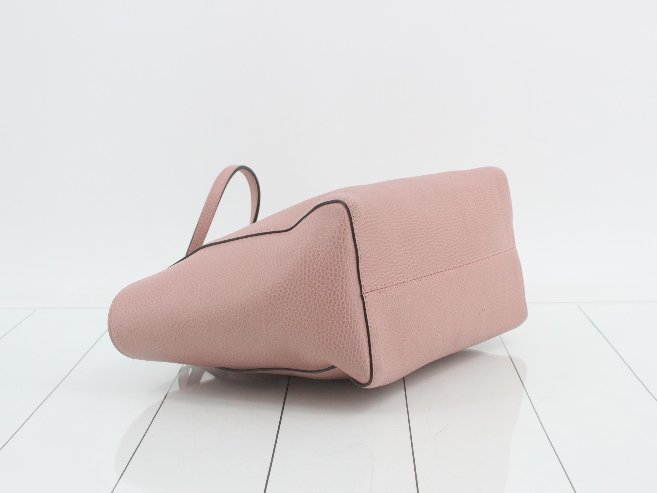 Swing Leather Tote Bag (Pink) — view 5