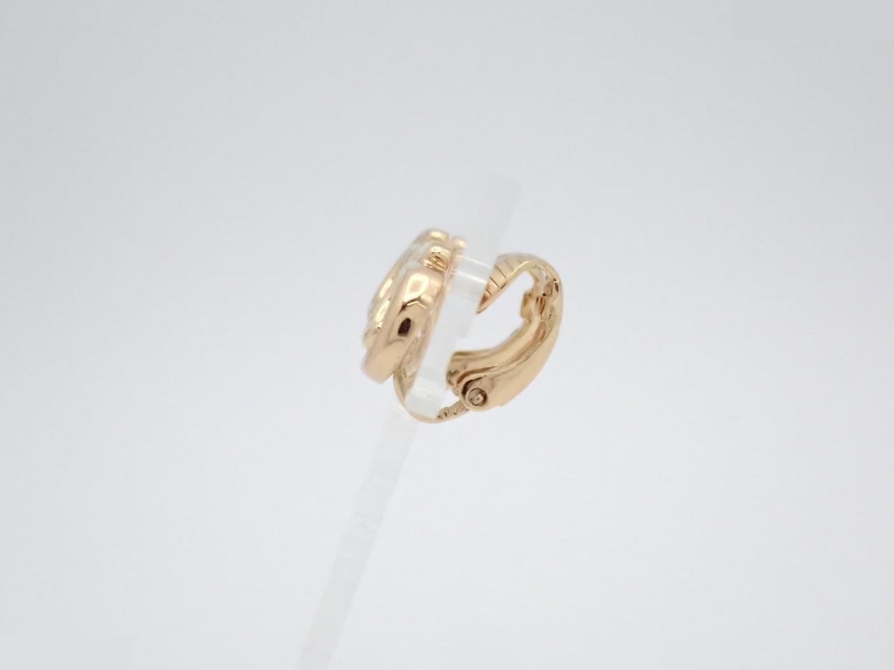 CD logo earrings, gold plated, 3.7g — view 3