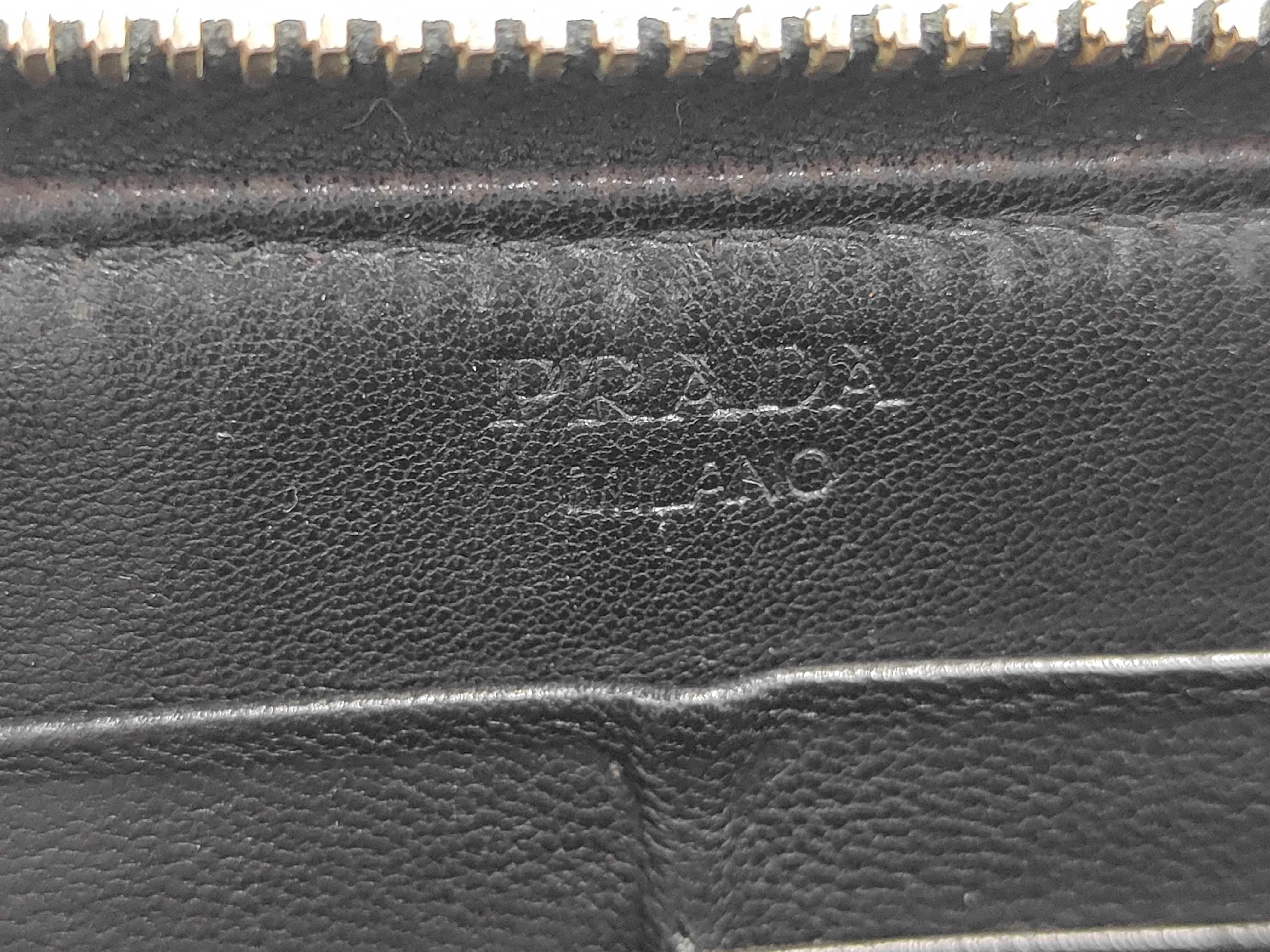 1ML506 Saffiano Leather Long Wallet, Black — view 8