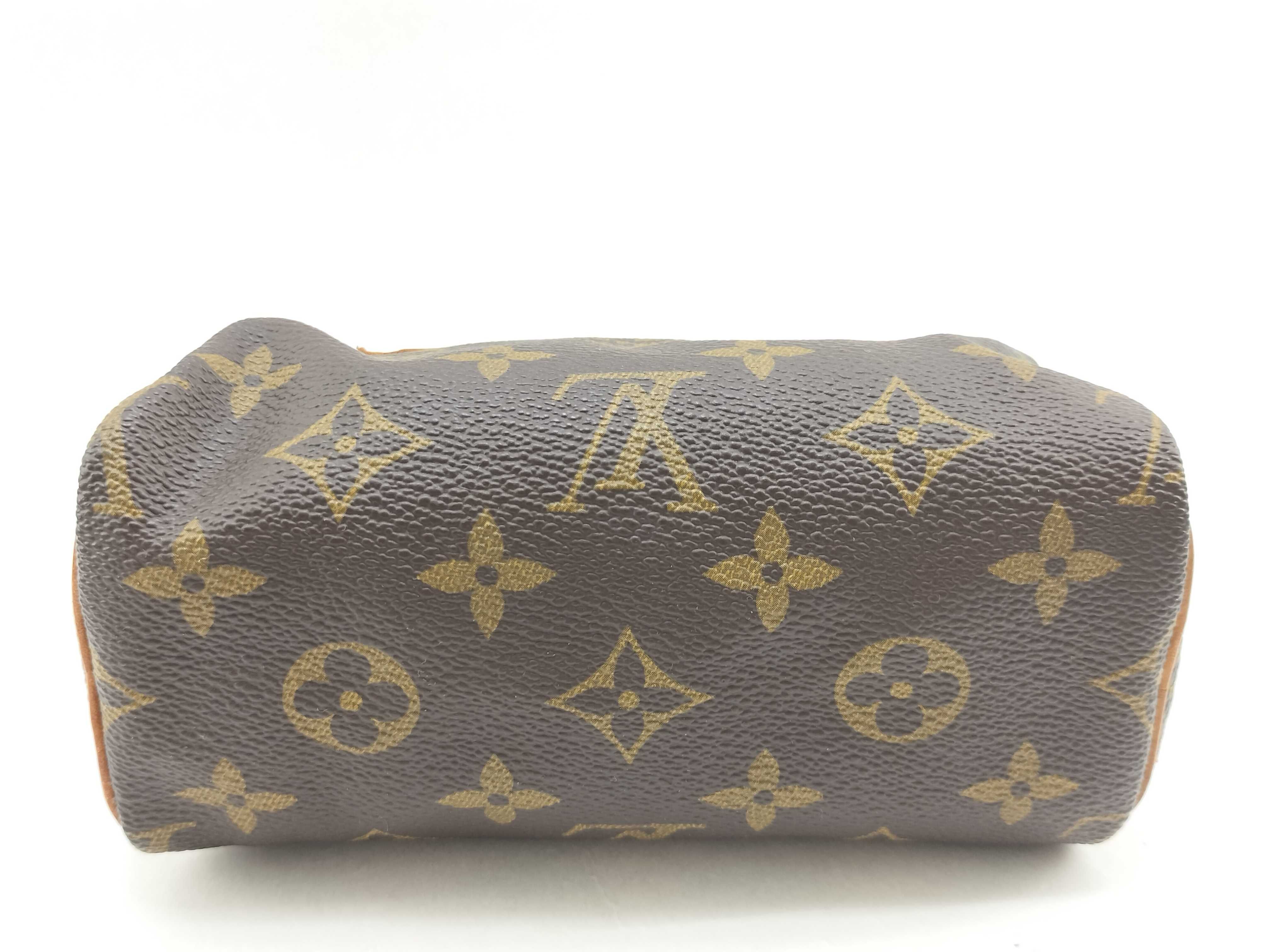Monogram Louis Vuitton Mini Speedy Shoulder Handbag — view 3