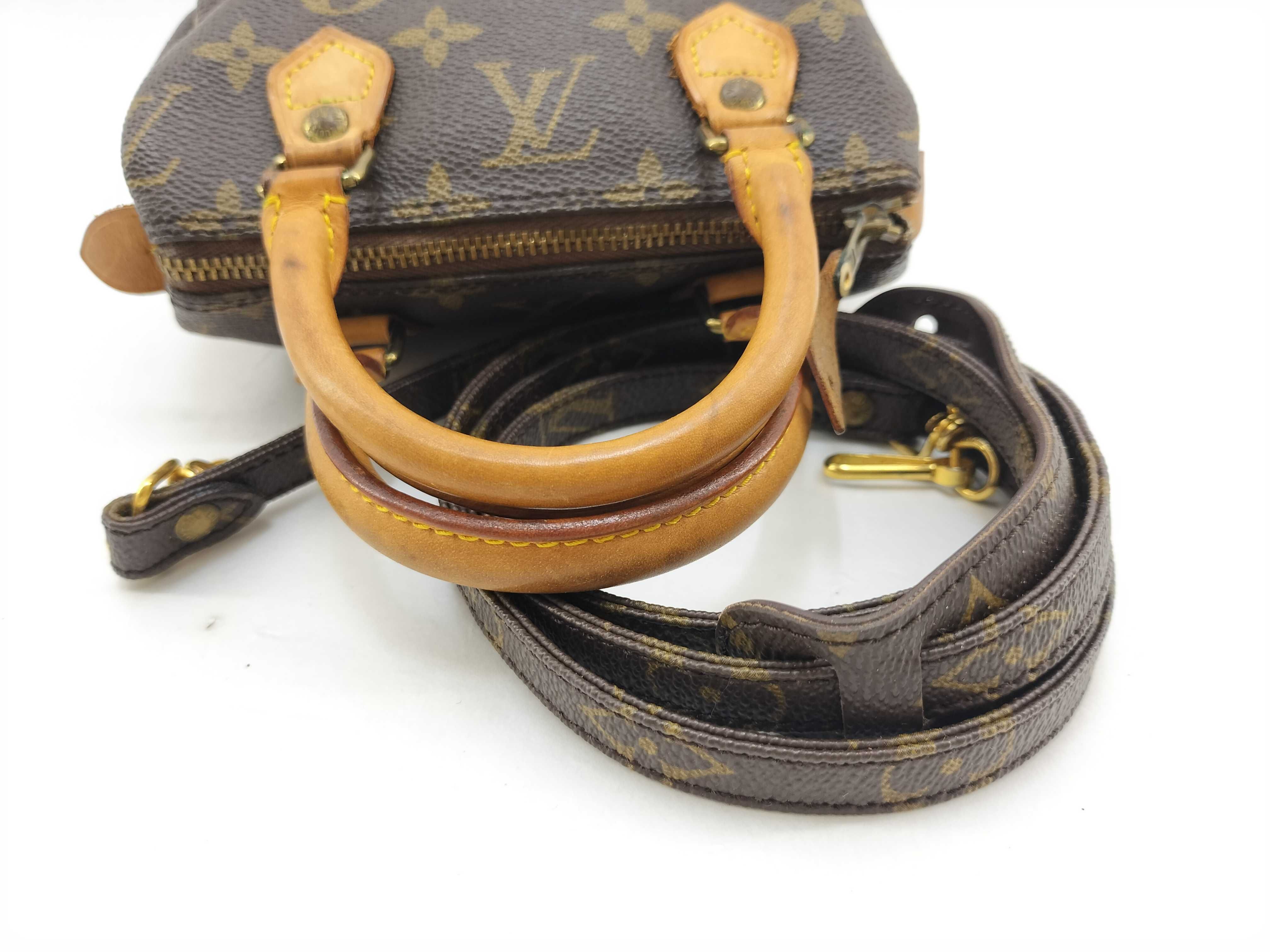 Monogram Louis Vuitton Mini Speedy Shoulder Handbag — view 7