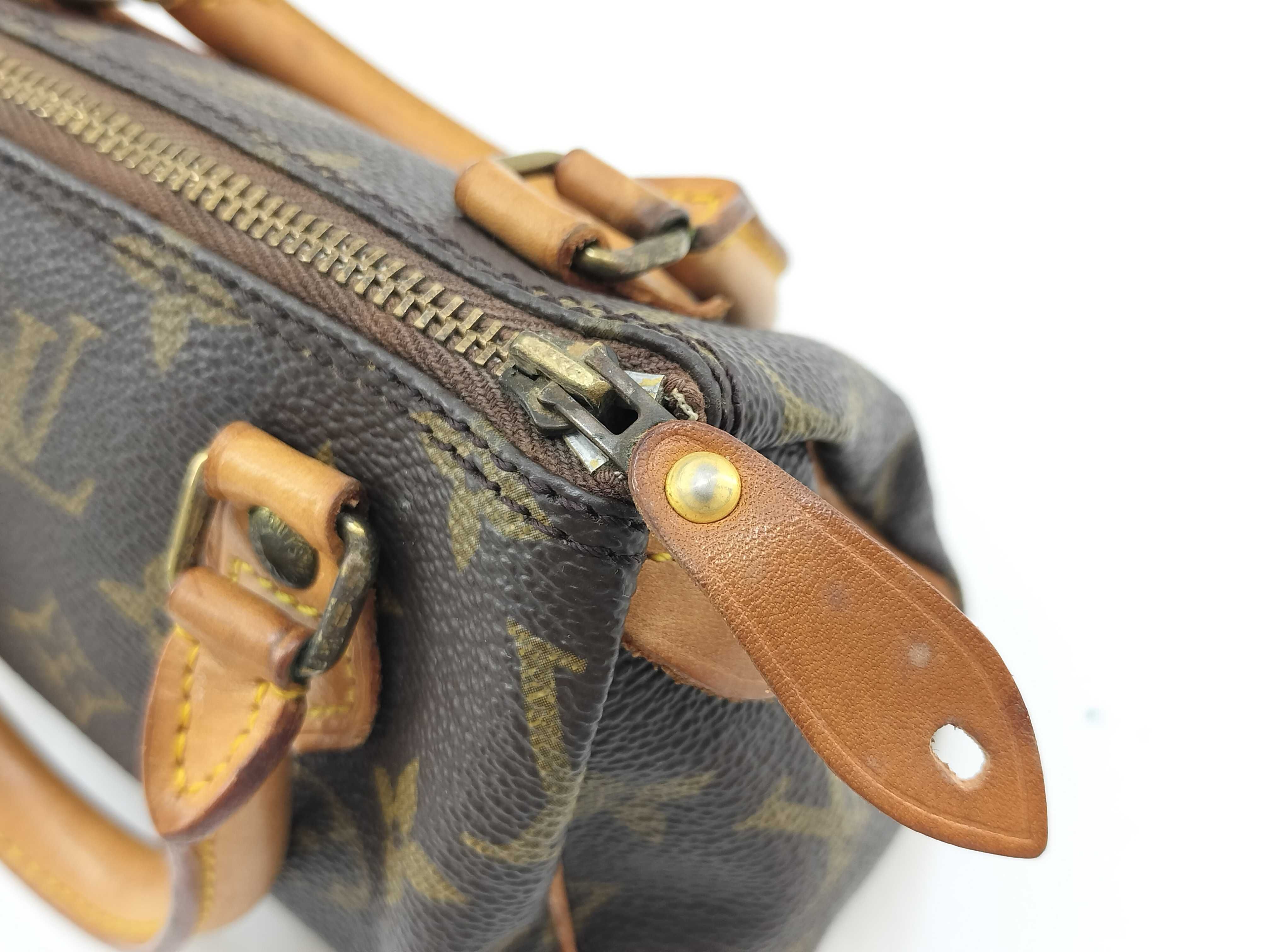 Monogram Louis Vuitton Mini Speedy Shoulder Handbag — view 10