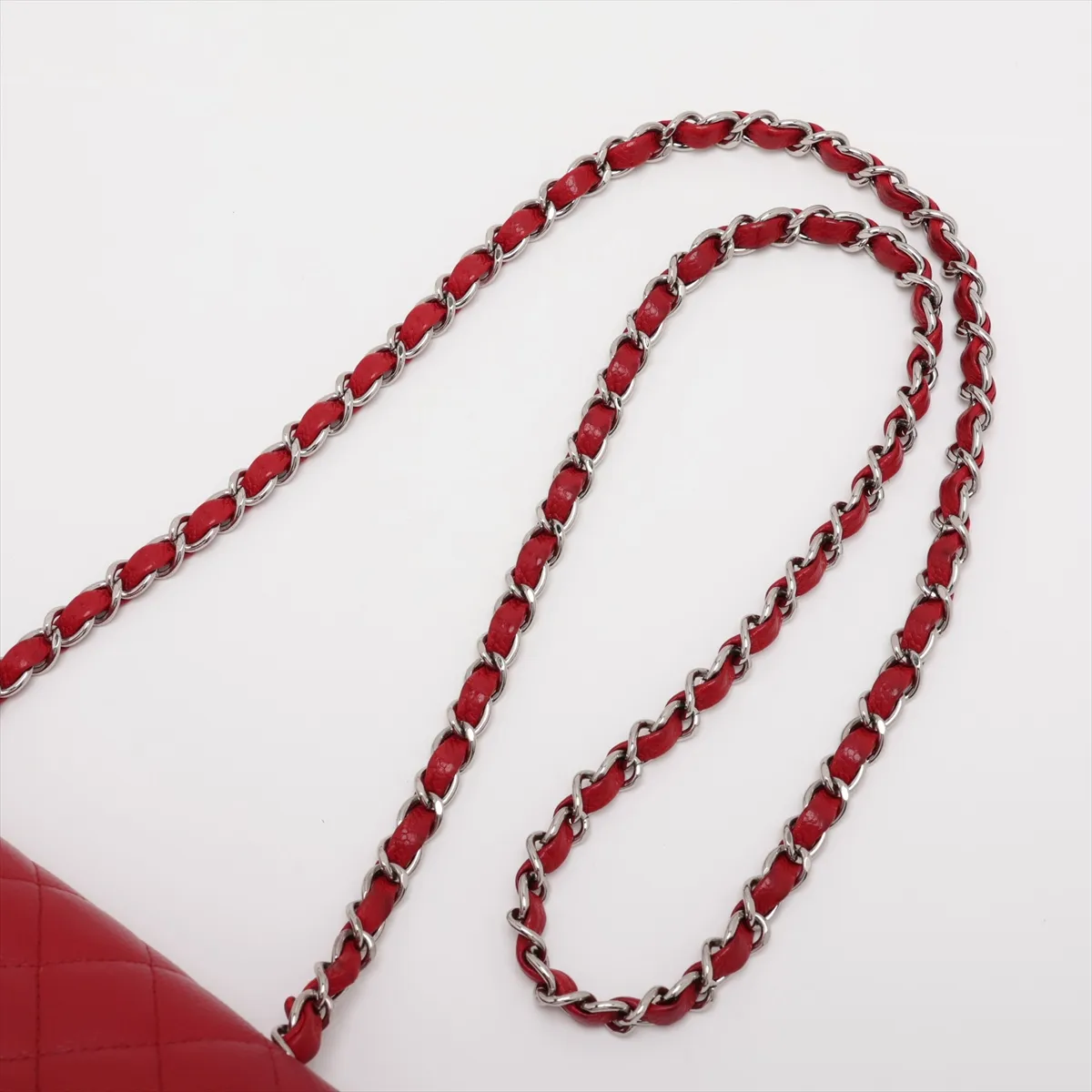 Mini Matelassé 20 Caviar Skin Single Flap Single Chain Bag, Red, Silver Hardware, 19776600, Serial Number 19-series, A69900 — view 5