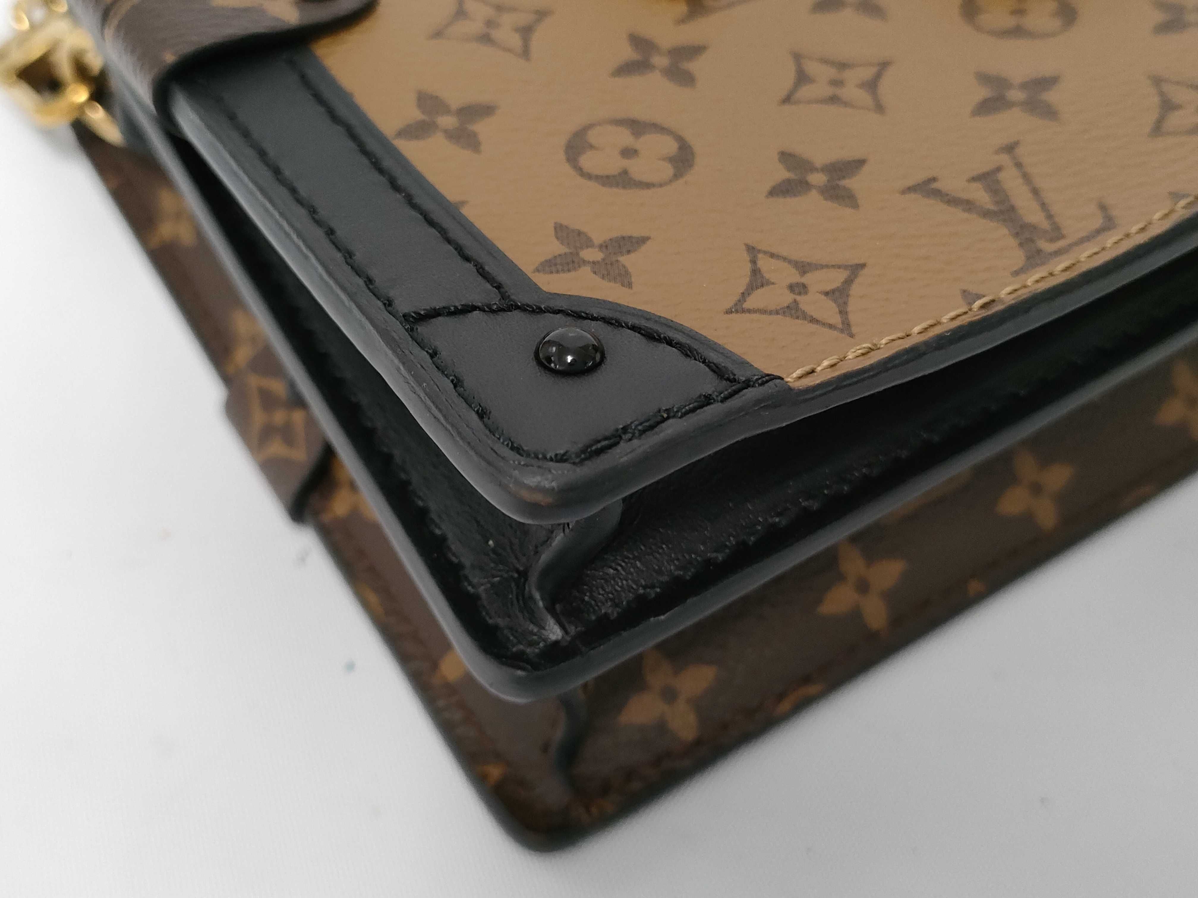 Monogram Trunk Clutch Brown Gold Monogram Reverse IC Shoulder Bag — view 8