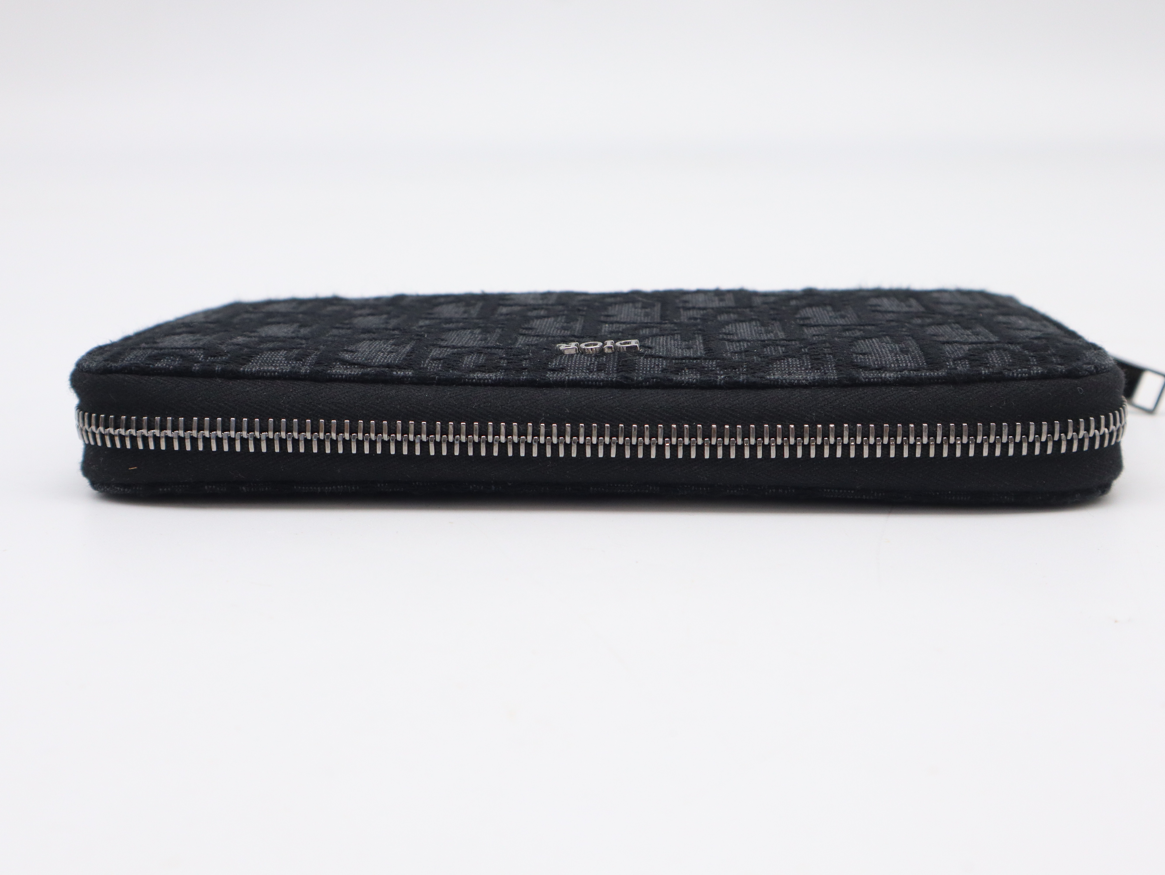 Oblique Long Zip Wallet, Black — view 3
