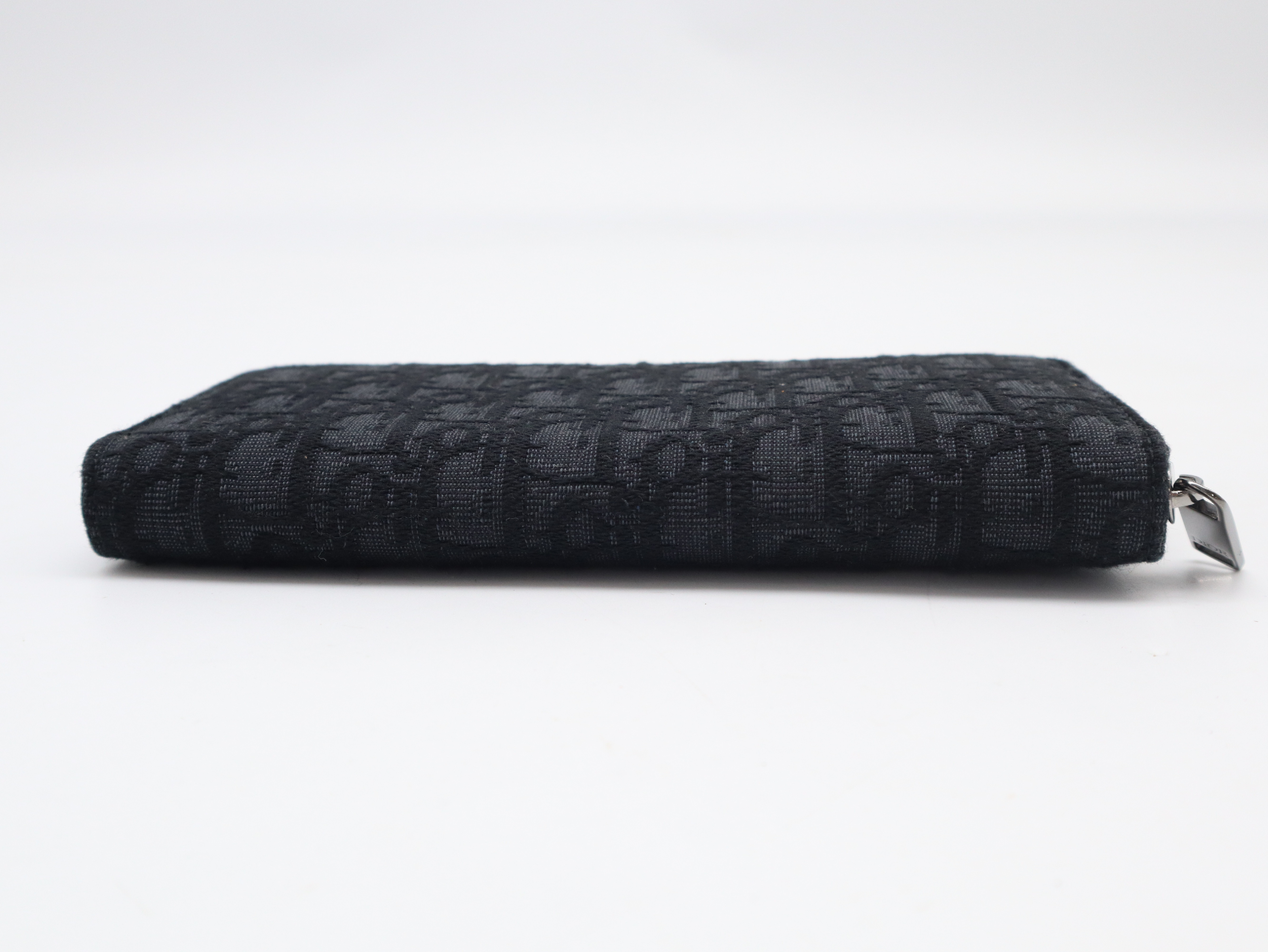 Oblique Long Zip Wallet, Black — view 4
