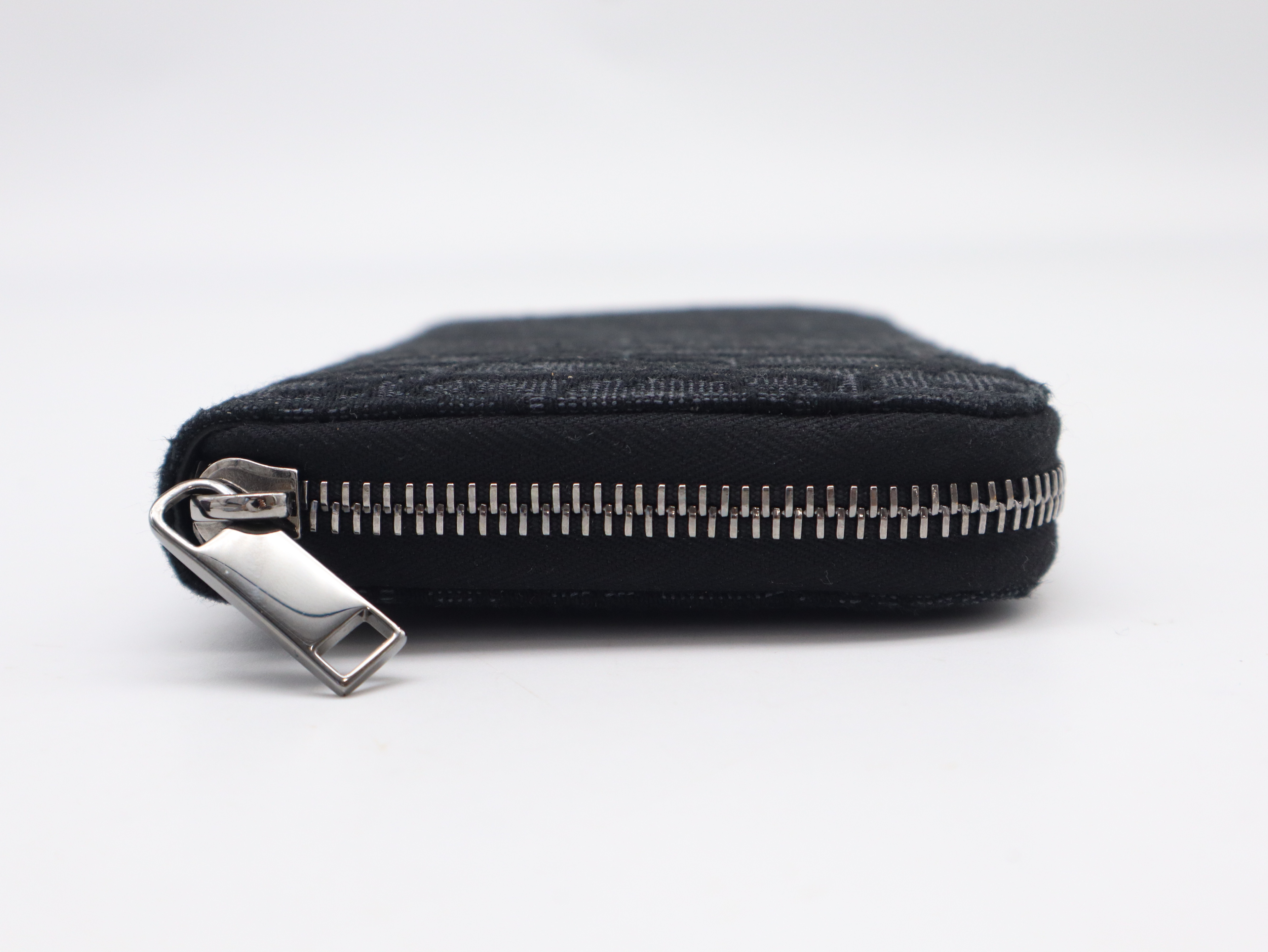 Oblique Long Zip Wallet, Black — view 6