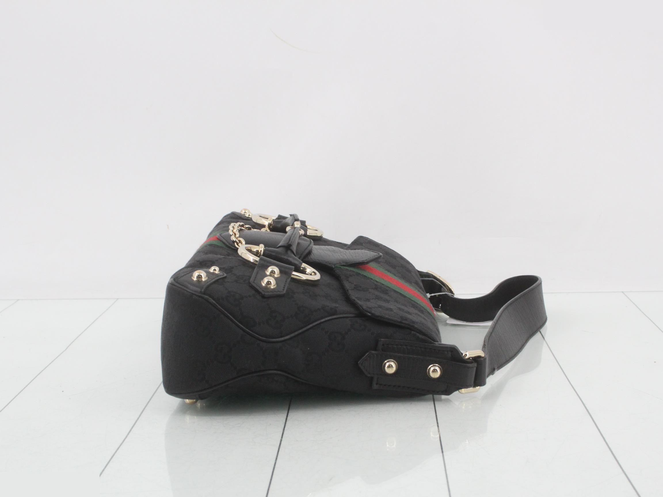 GG Canvas Horsebit Shoulder Bag — view 3