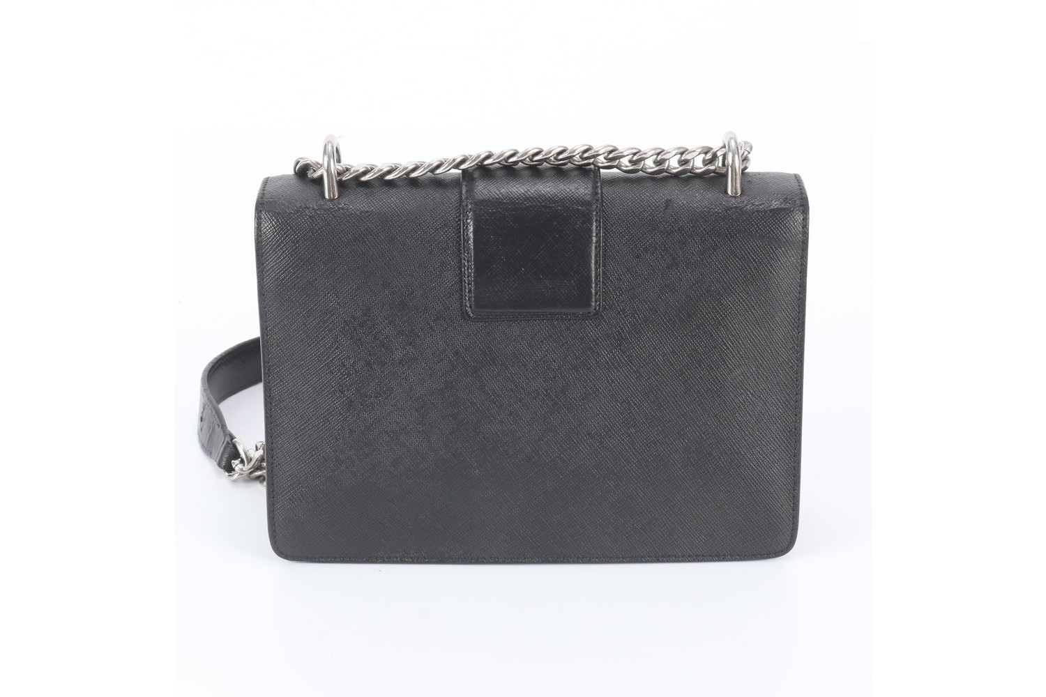 Saffiano Leather 2-Way Chain Shoulder Bag — view 3