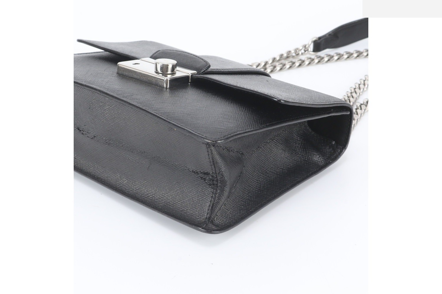Saffiano Leather 2-Way Chain Shoulder Bag — view 5
