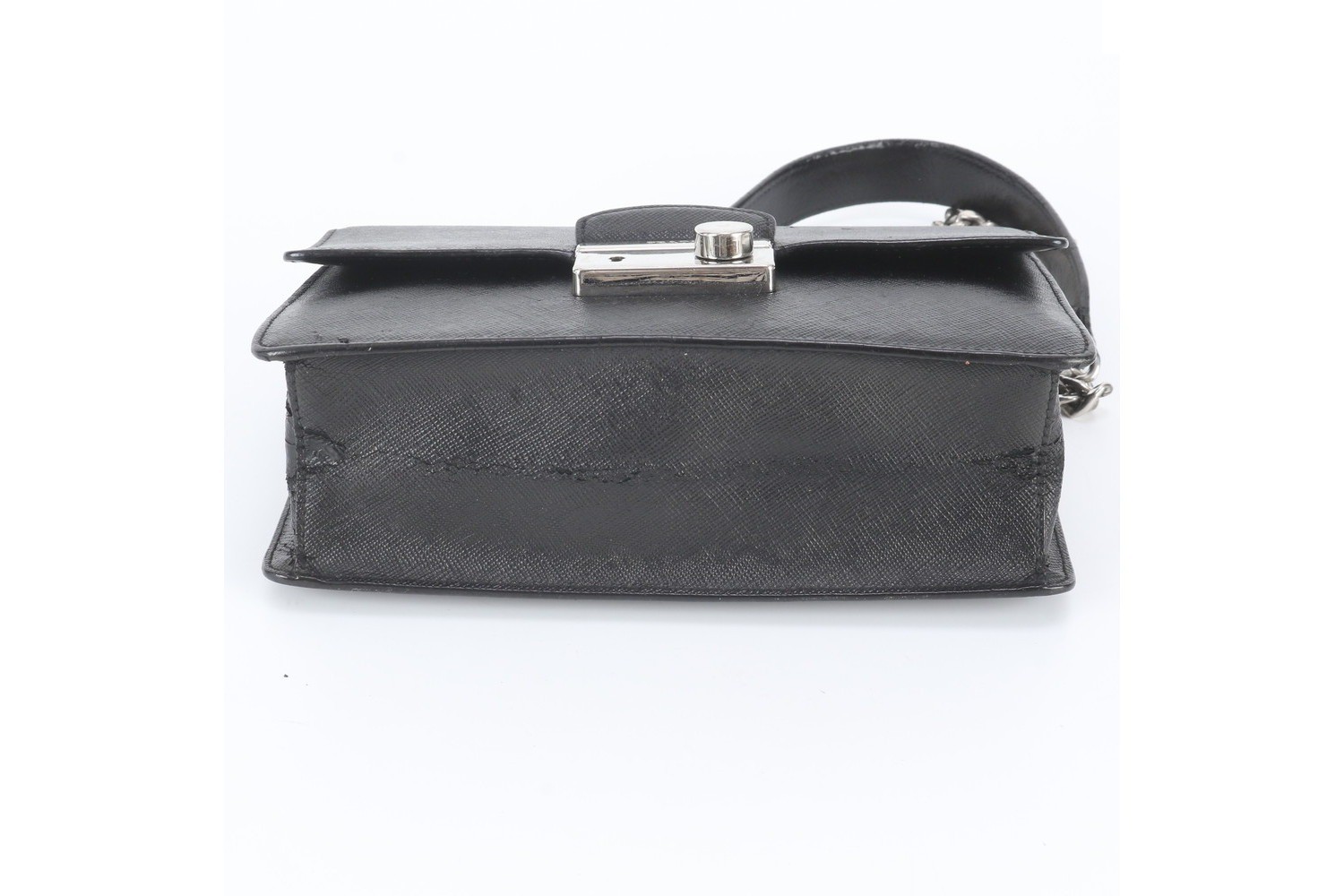 Saffiano Leather 2-Way Chain Shoulder Bag — view 7