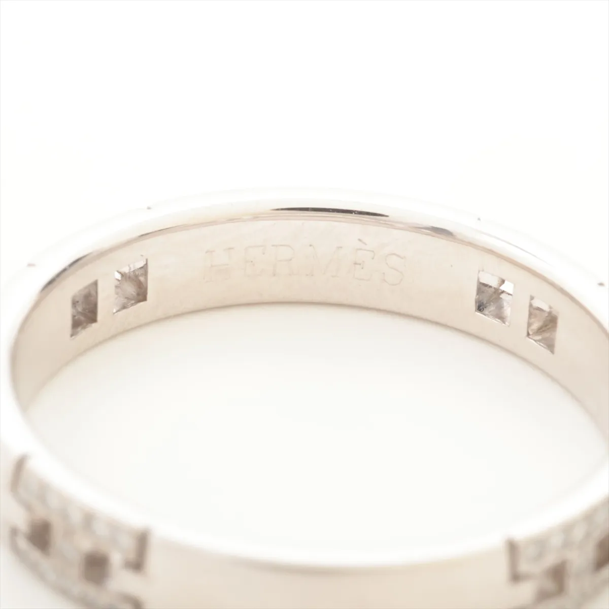 Hercules Diamond Ring, 750 (WG), 3.7g, Size 52, Item No. 047273. Hallmarks are — view 3