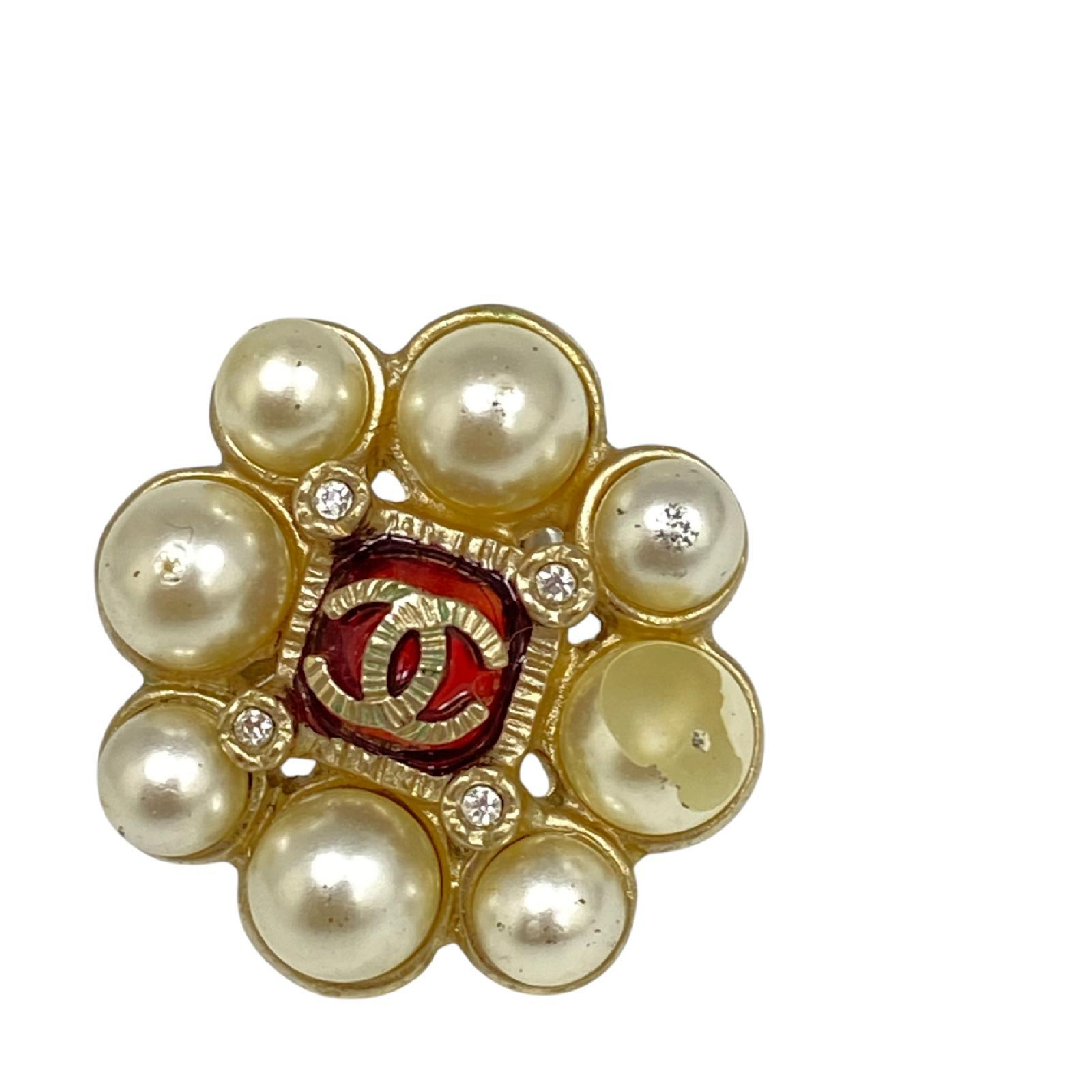 【*Shipped from: Hong Kong*】CHANEL ( ) Gold-colored faux pearl A15S earrings — view 14