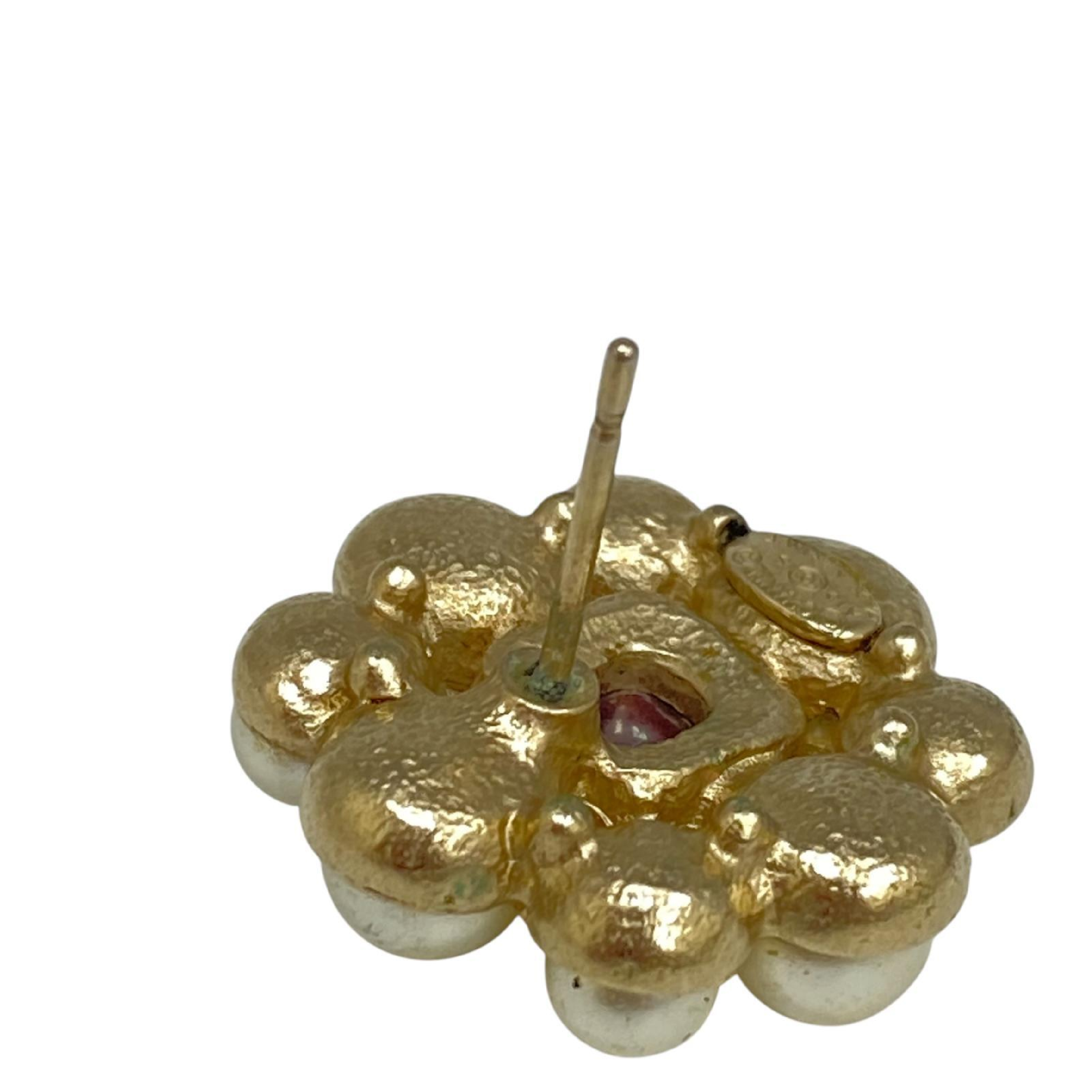 【*Shipped from: Hong Kong*】CHANEL ( ) Gold-colored faux pearl A15S earrings — view 8