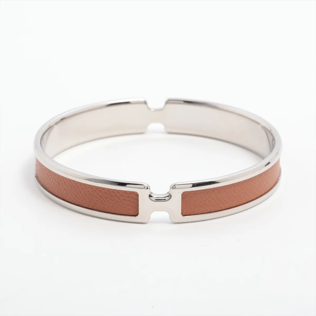 Olympe Bangle GP×Leather Brown×Silver — view 2