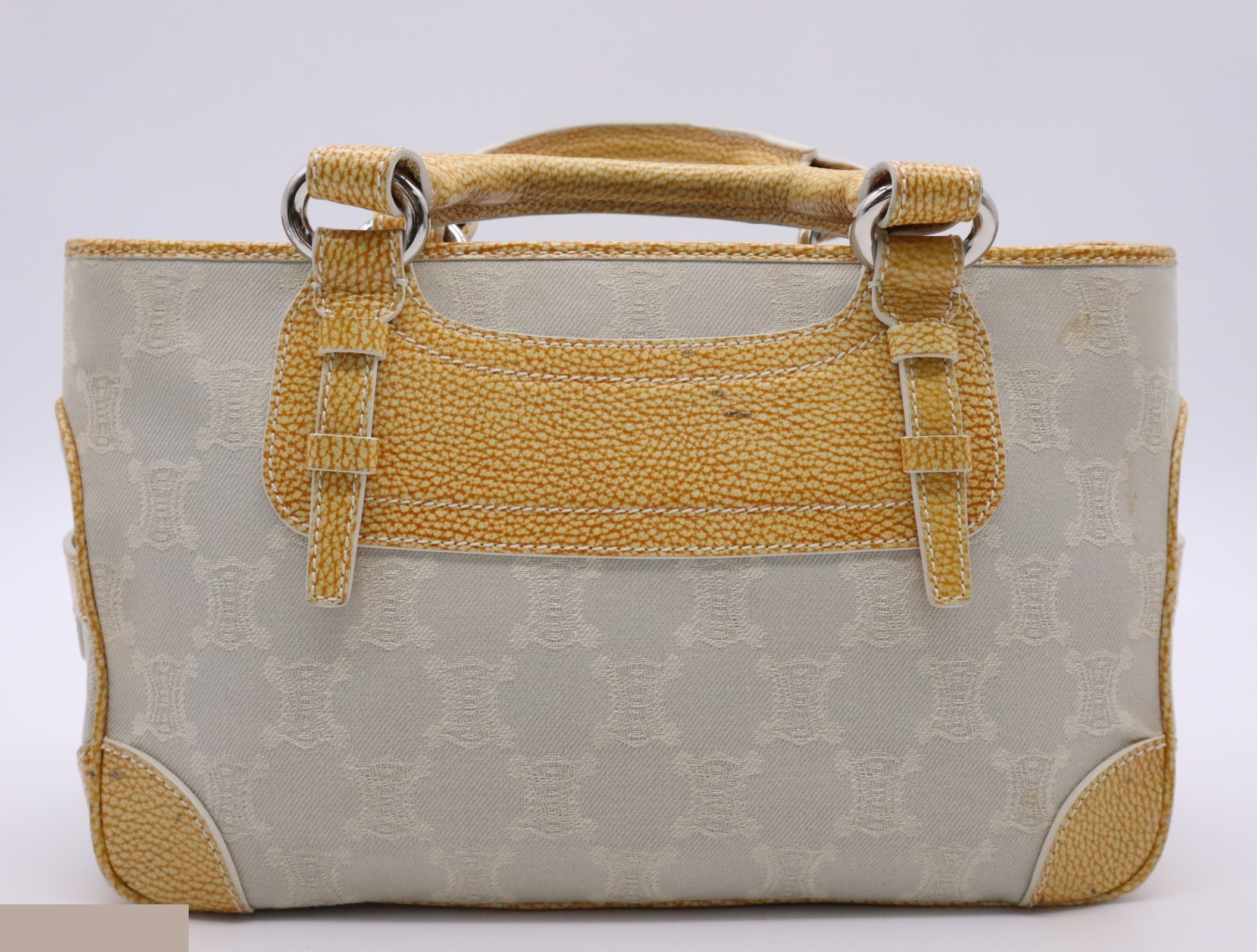 Canvas/Leather Macadam Boogie Bag - Off-White/Yellow - Card Included — view 2