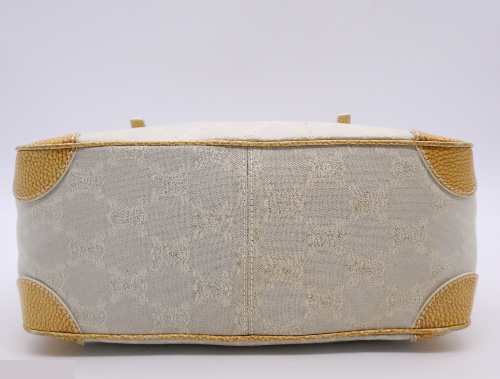 Canvas/Leather Macadam Boogie Bag - Off-White/Yellow - Card Included — view 4