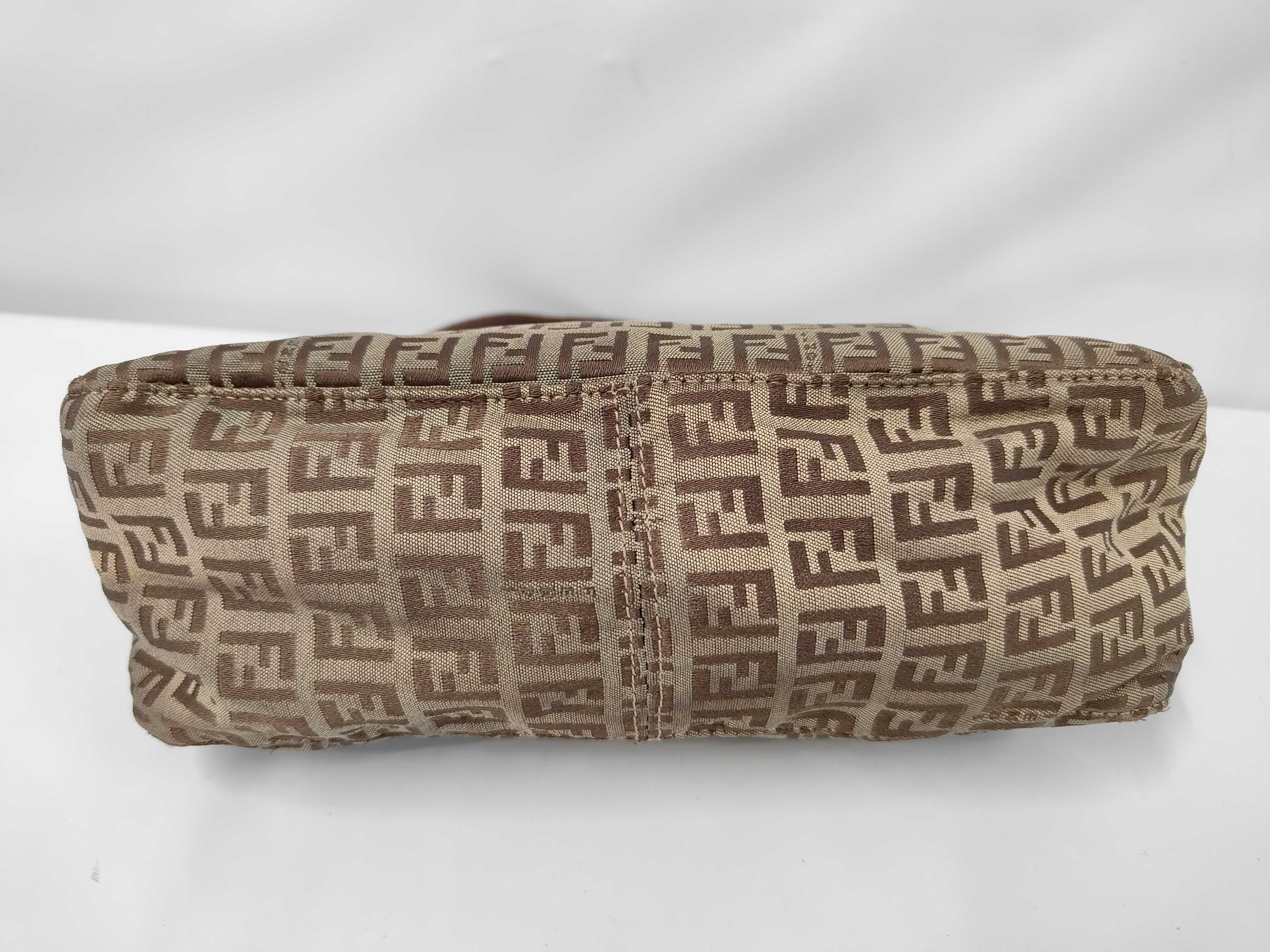 One-Shoulder Bag, Canvas, Brown, Zucchino Pattern — view 3
