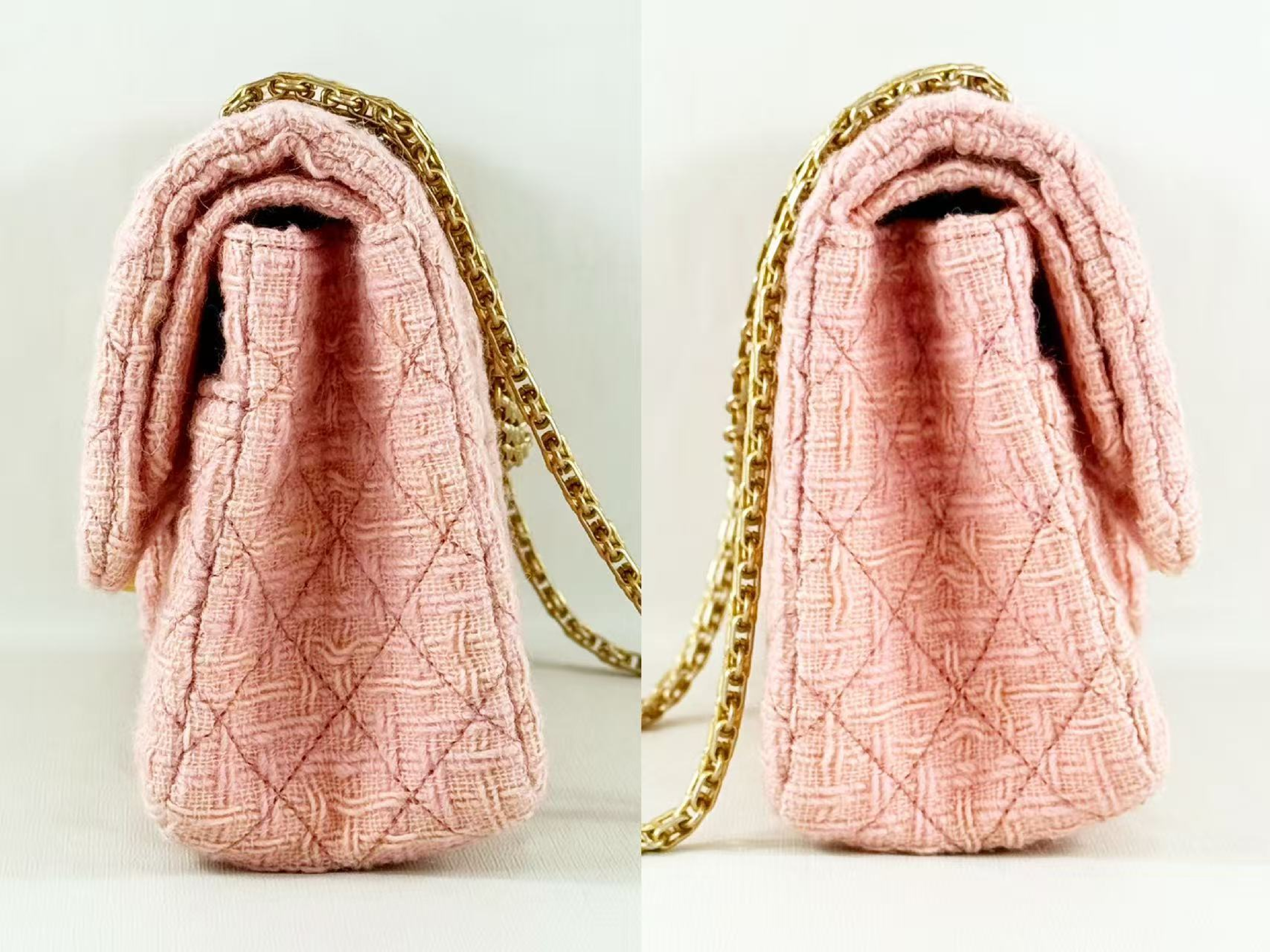 Tweed 2.55 Double Flap Matelassé Shoulder Bag, Approx. W25cm, Serial Number [Includes Dust Bag, Authenticity Card, and Seal] Vintage Gold Hardware 23170742 Shoulder Bag — view 11