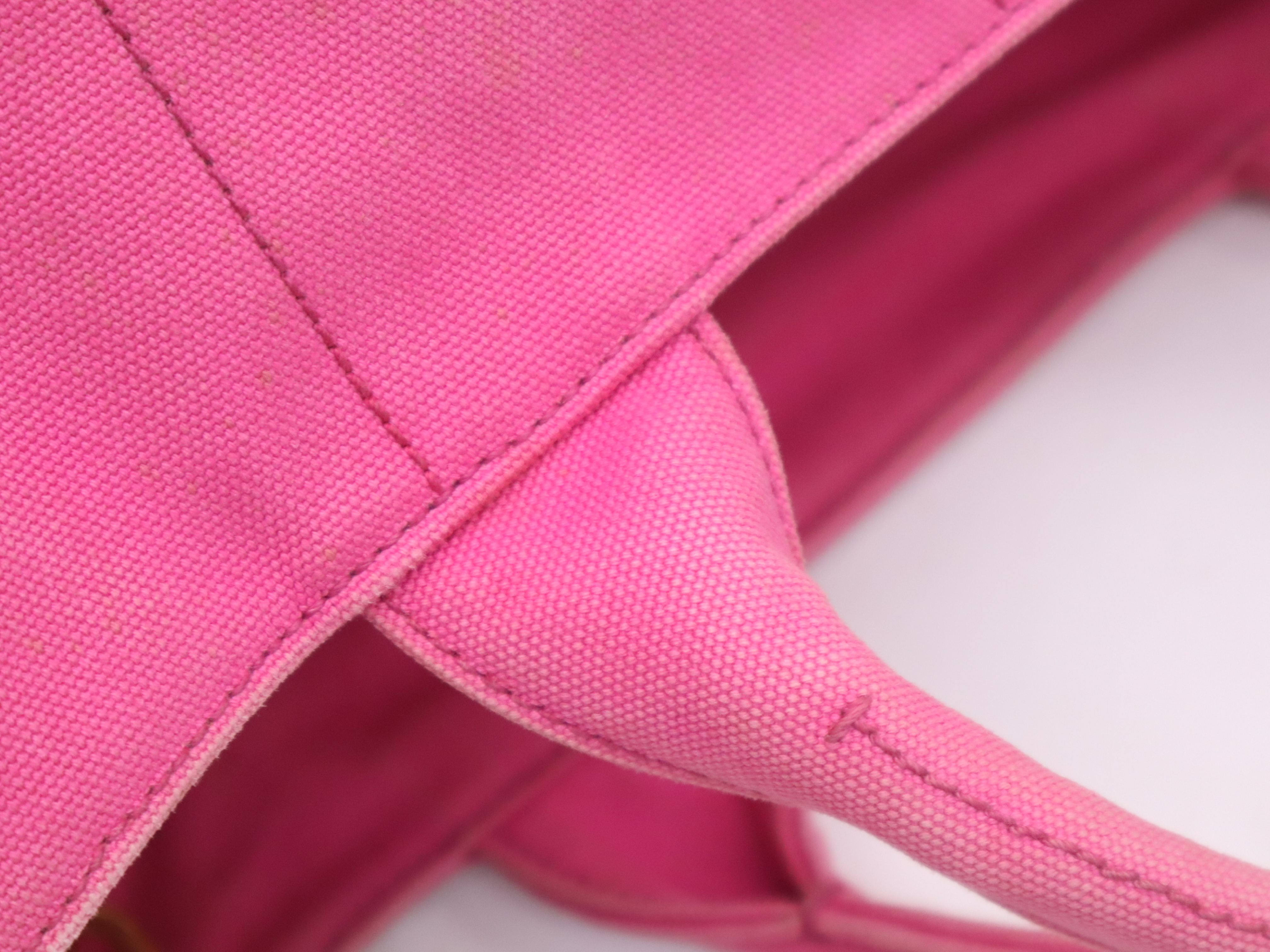 Denim Canapa Bijou Studded 2-Way Tote Bag, Pink, Gold Hardware, with Shoulder Strap, Handbag — view 7