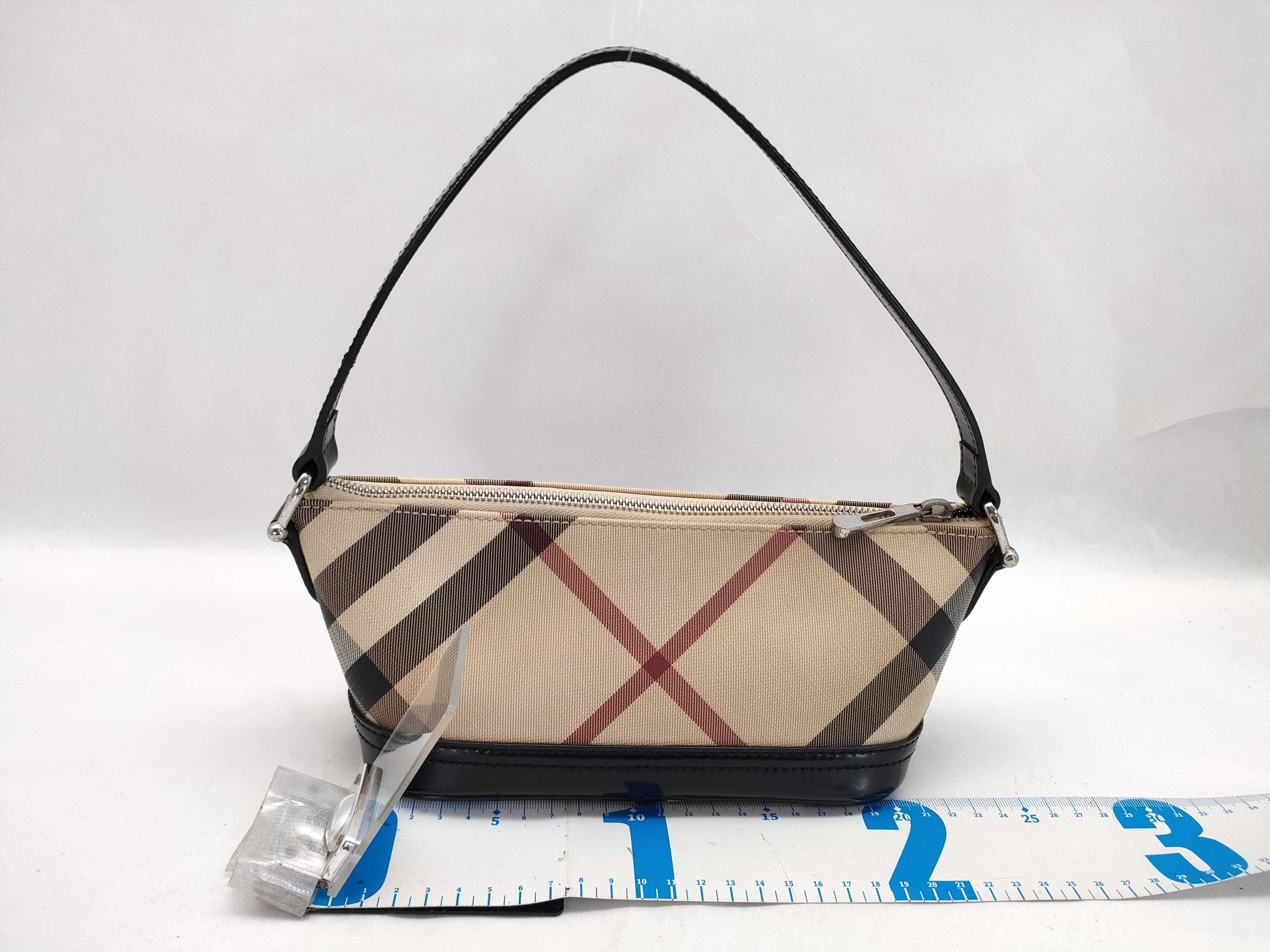 Nova Check Leather x PVC Accessory Pouch Handbag Pouch — view 2