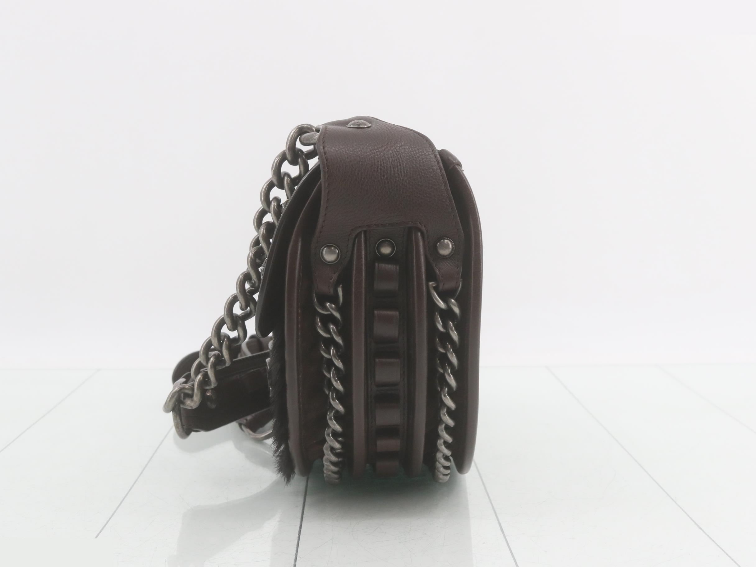 Paris Dallas Pony Hair Studded Chain Shoulder Bag, Item No. 19 — view 3