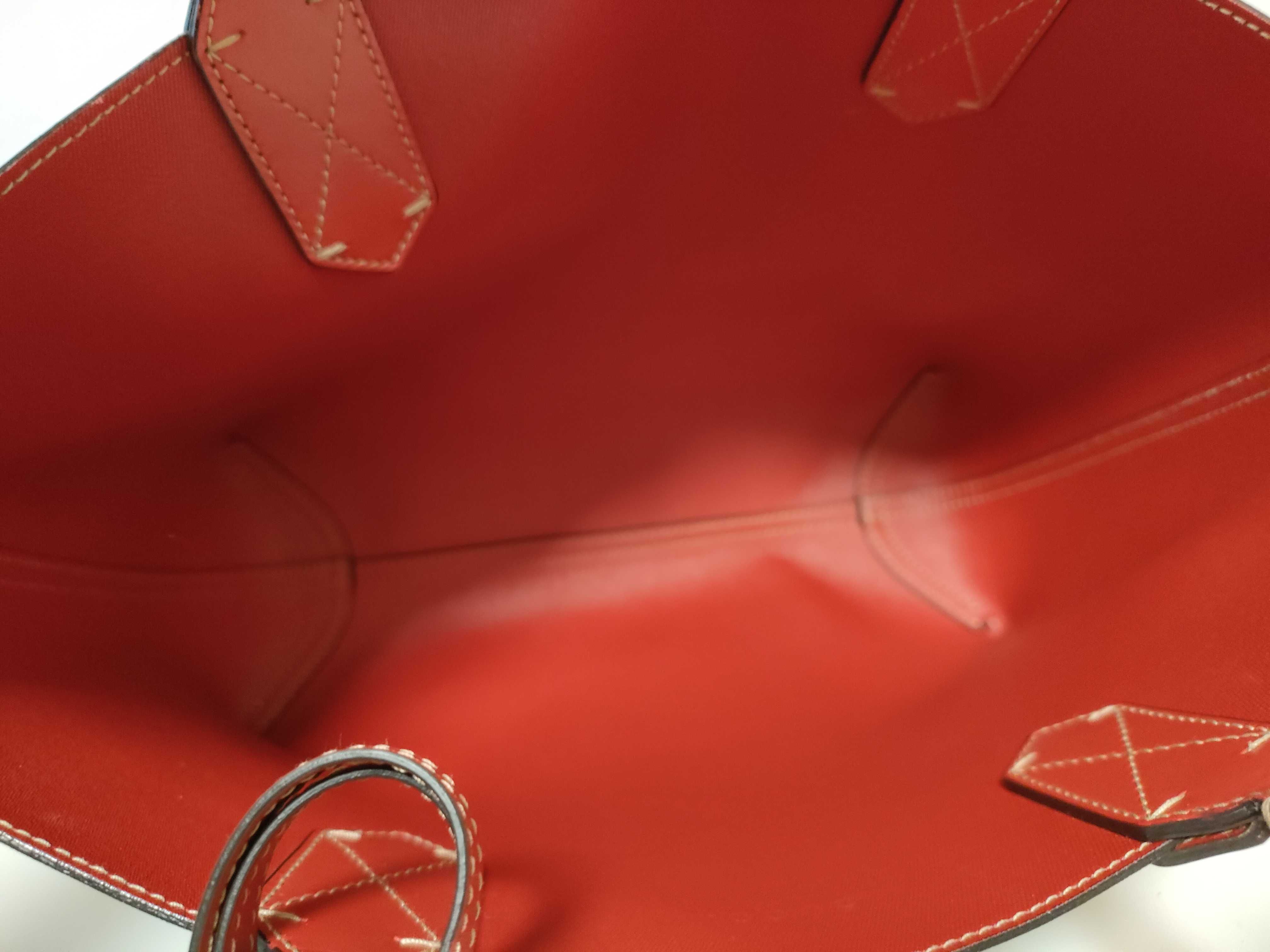 GG Supreme PVC x Leather Tote Bag, Red x Beige, 372613 Tote Bag — view 9