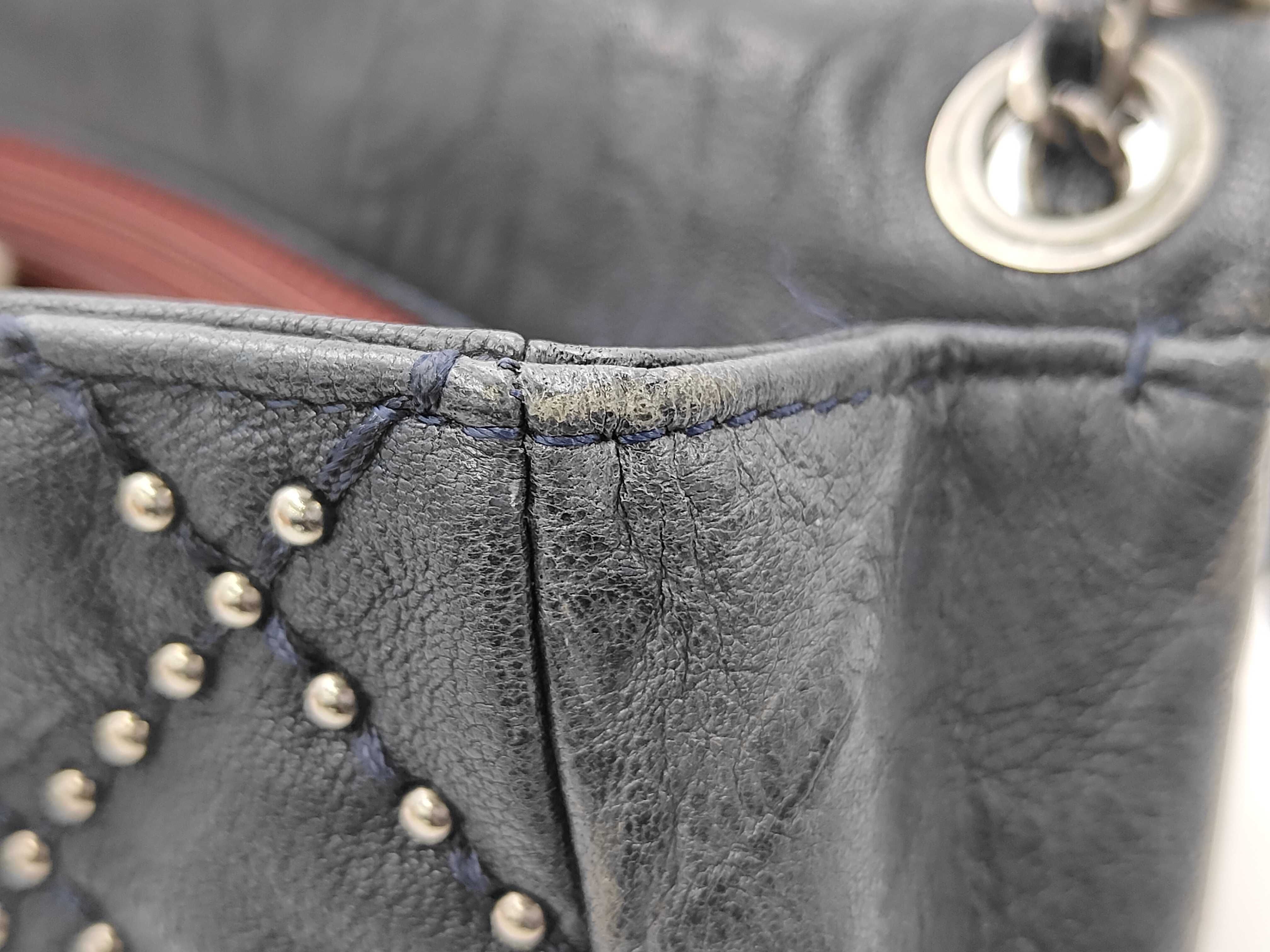 Matelassé 20 Studded Double Flap Double Chain Shoulder Bag, Black with Gunmetal Hardware, with original seal, serial number 19 series. — view 15