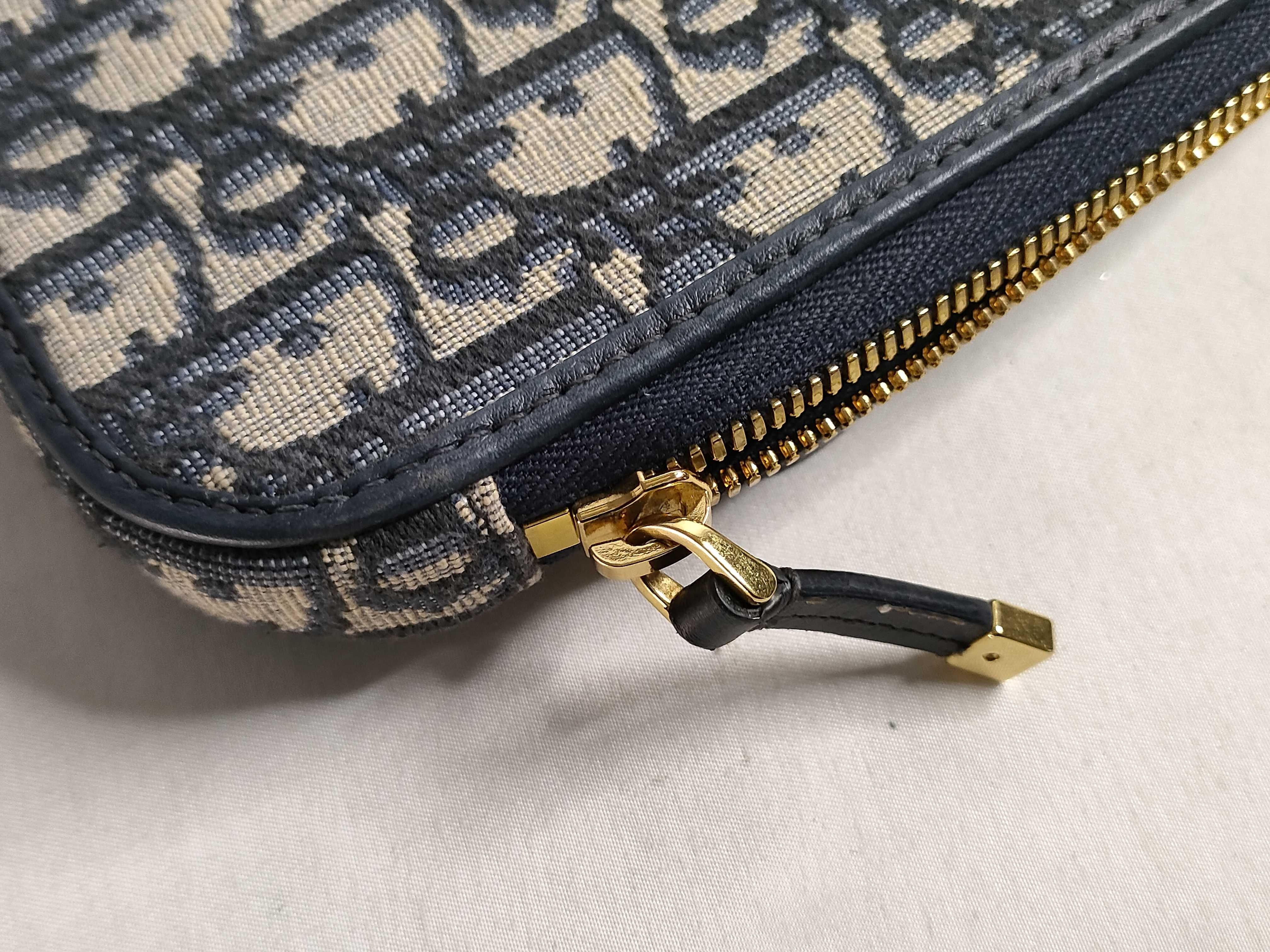 Trotter SG-30 Montaigne Canvas & Leather Phone Pouch Navy Blue 98-MA Handbag — view 14