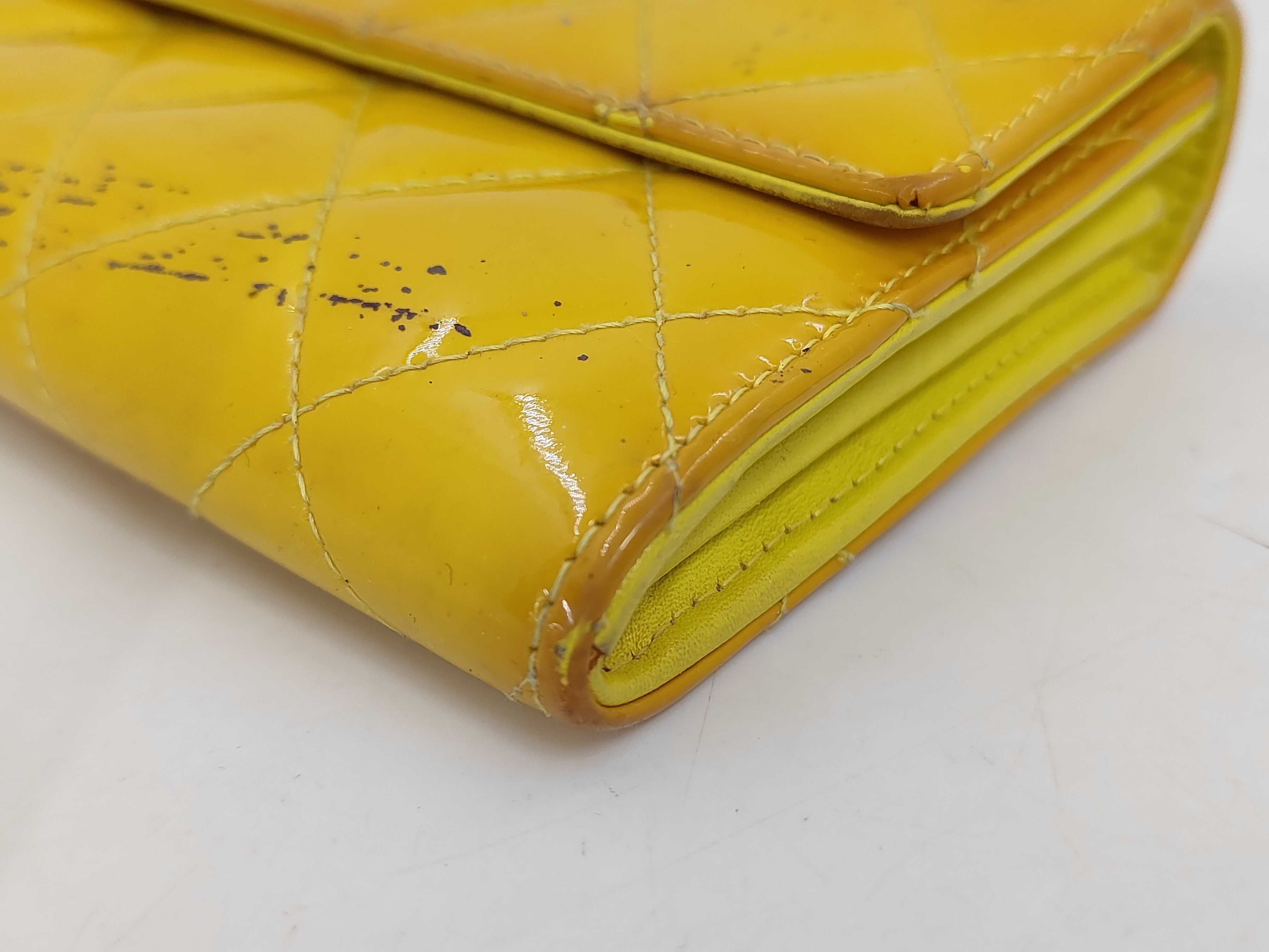 Enamel Wallet, Yellow — view 3