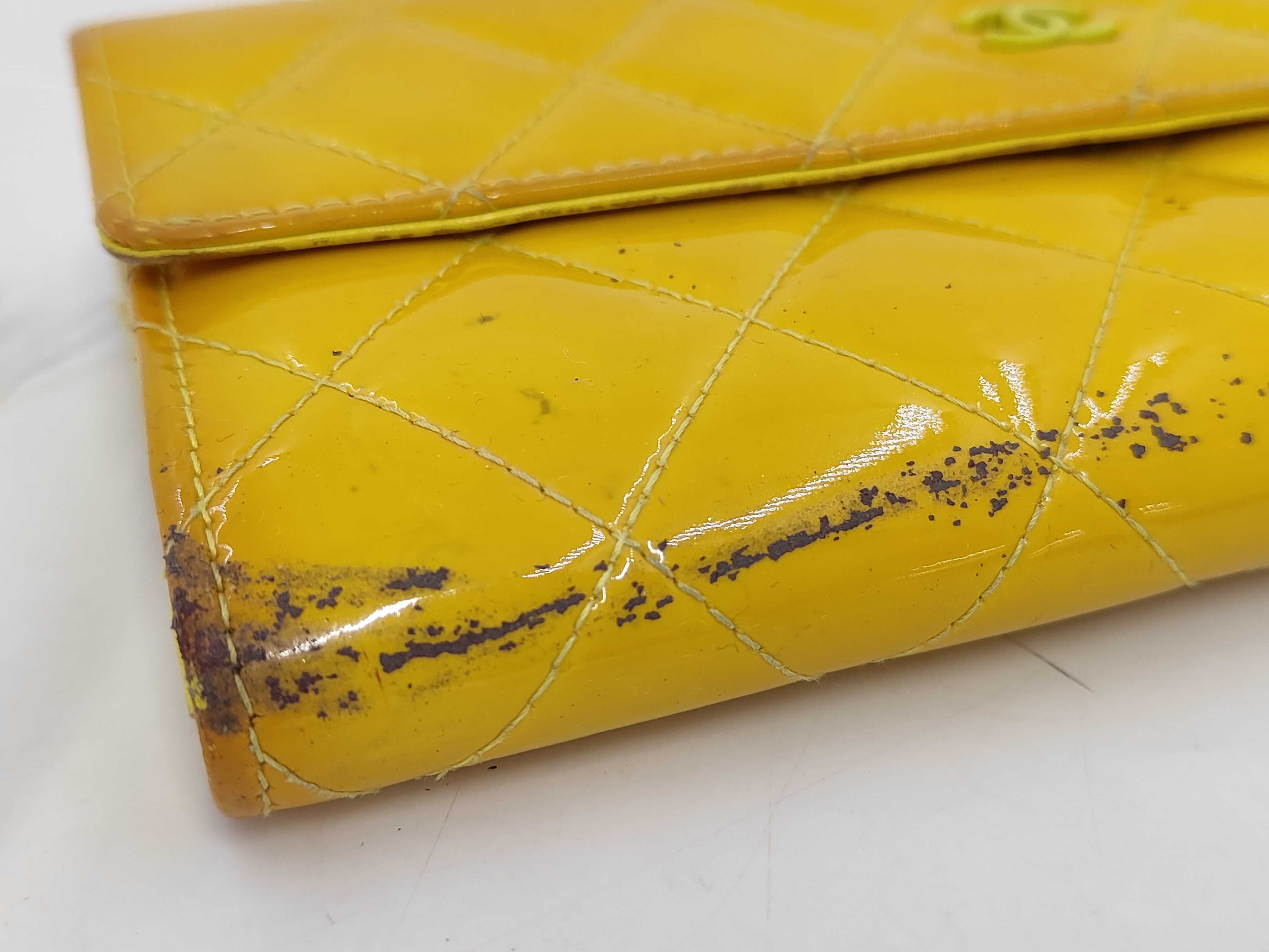 Enamel Wallet, Yellow — view 4