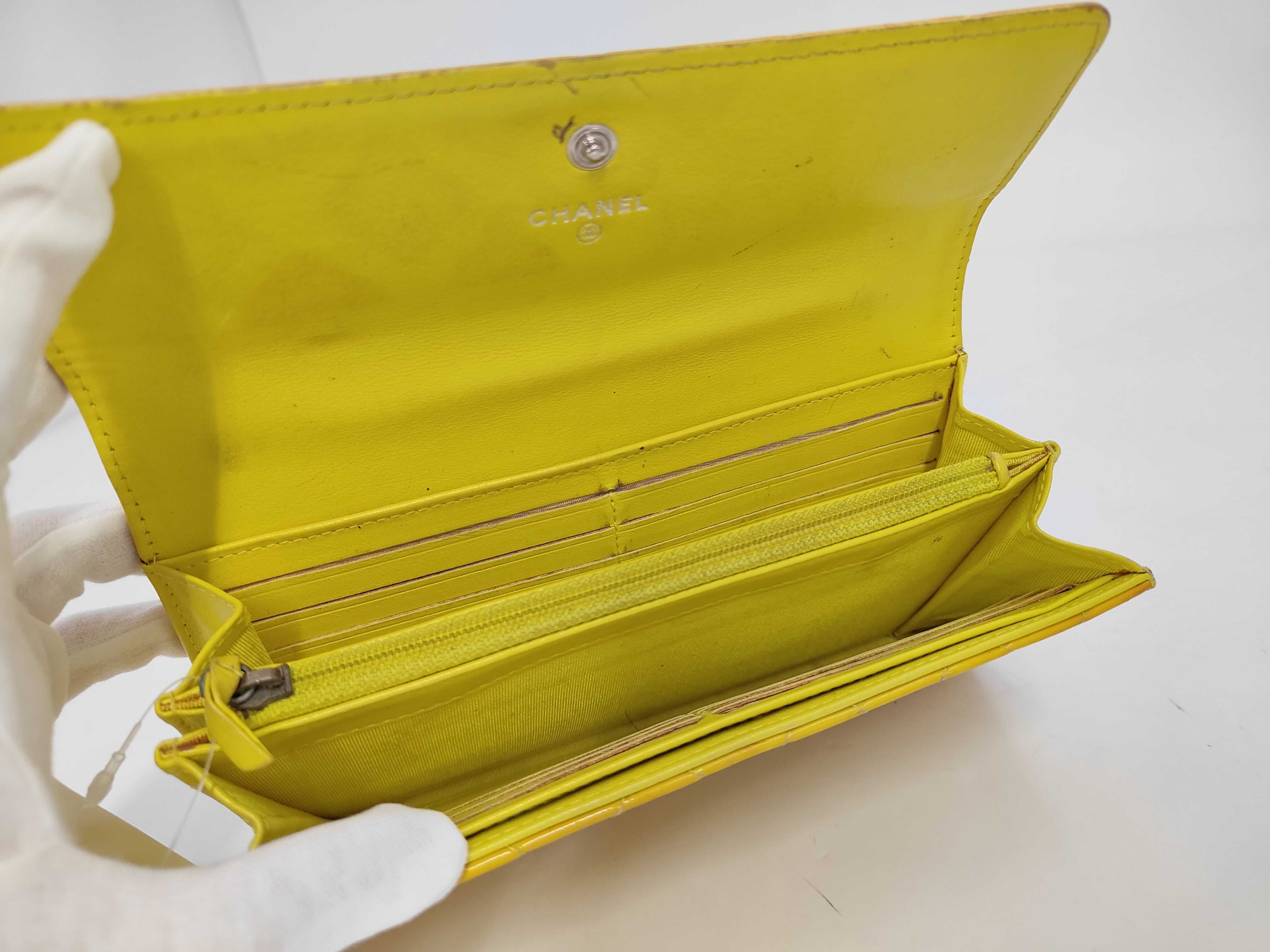 Enamel Wallet, Yellow — view 7