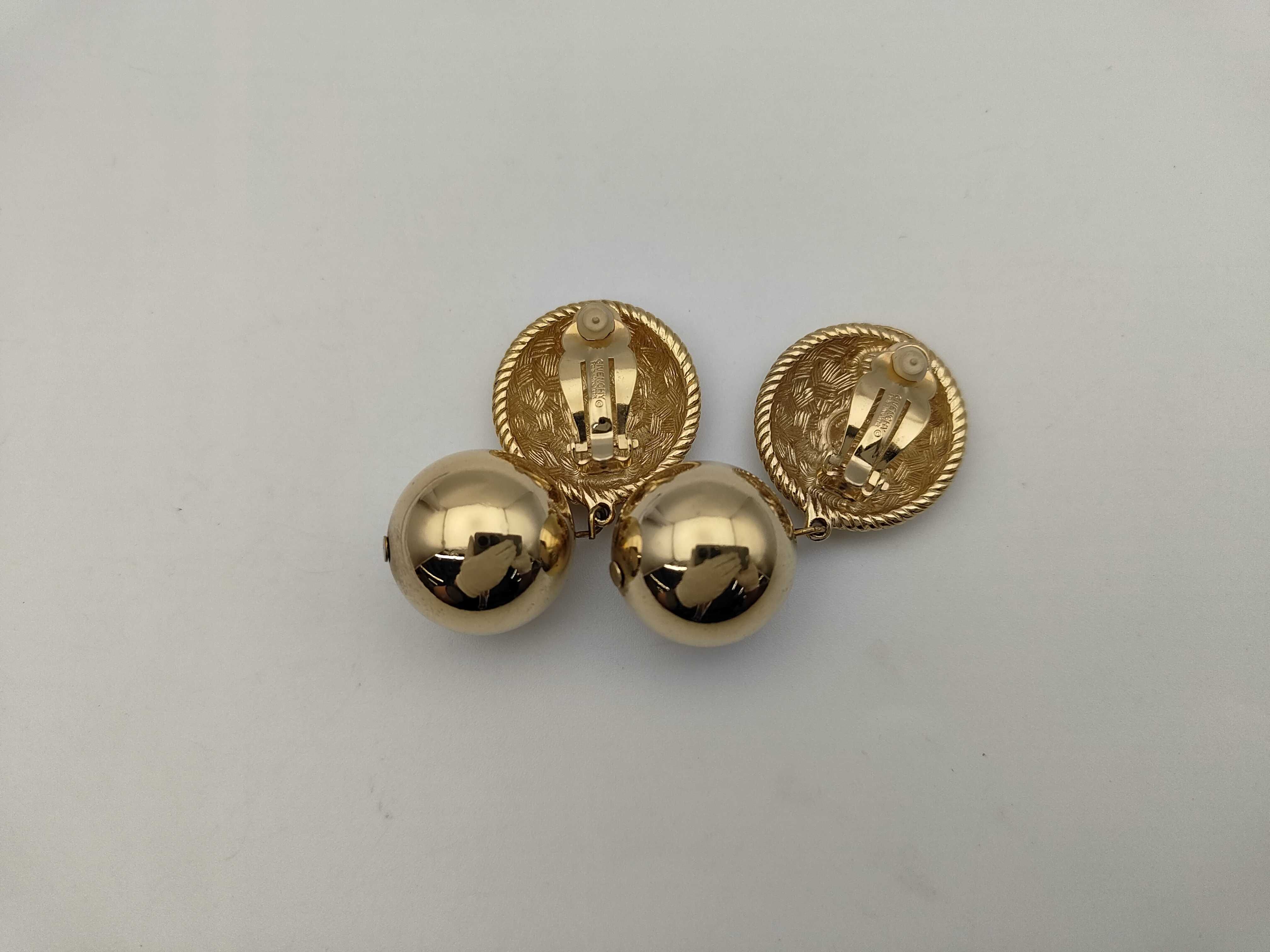 Round Logo Ball Gold Earrings — view 2