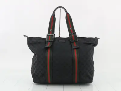 GG canvas (bag) tote bag black shoulder bag