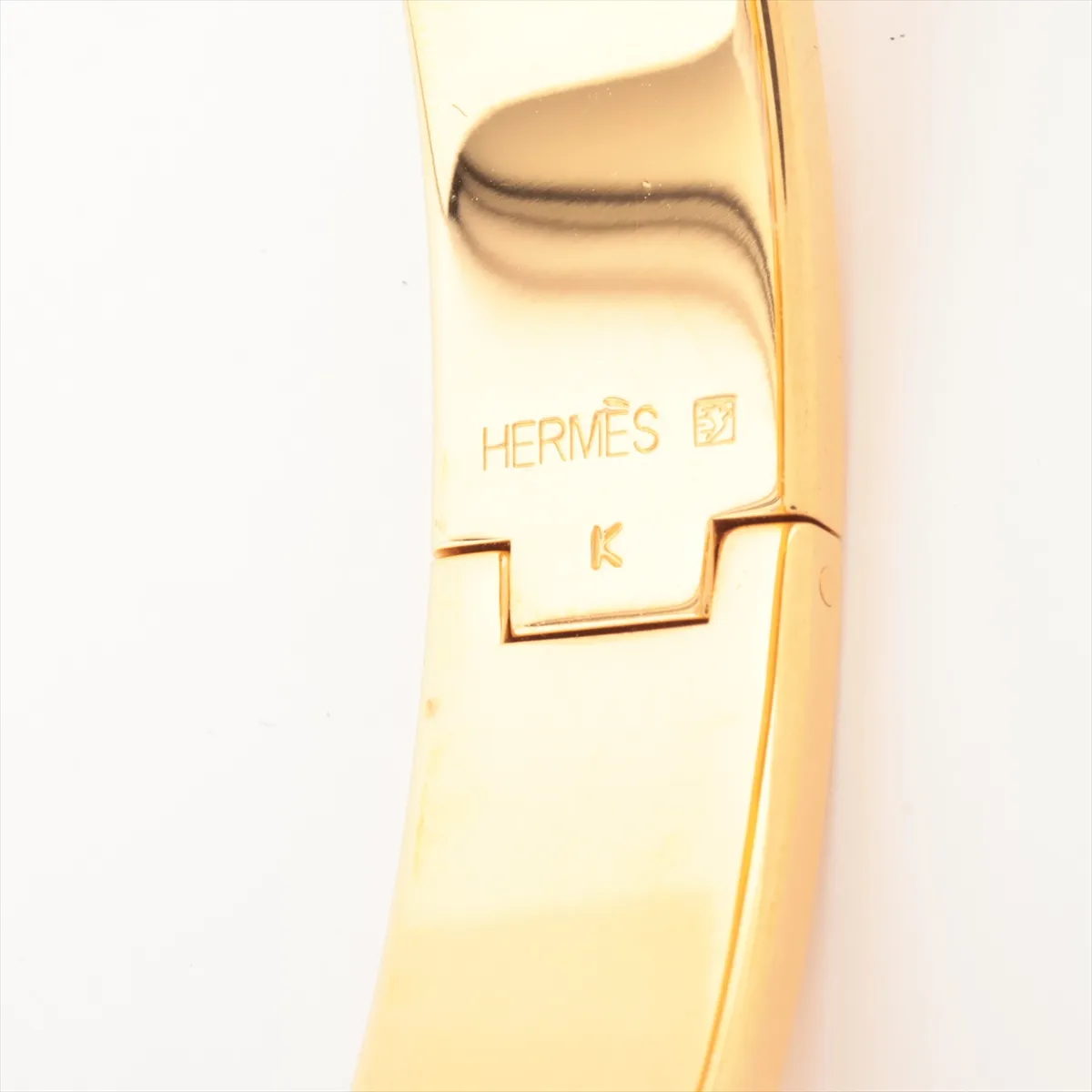Click H Fan Bangle, GP Gold x Orange. Shows signs of wear, — view 6