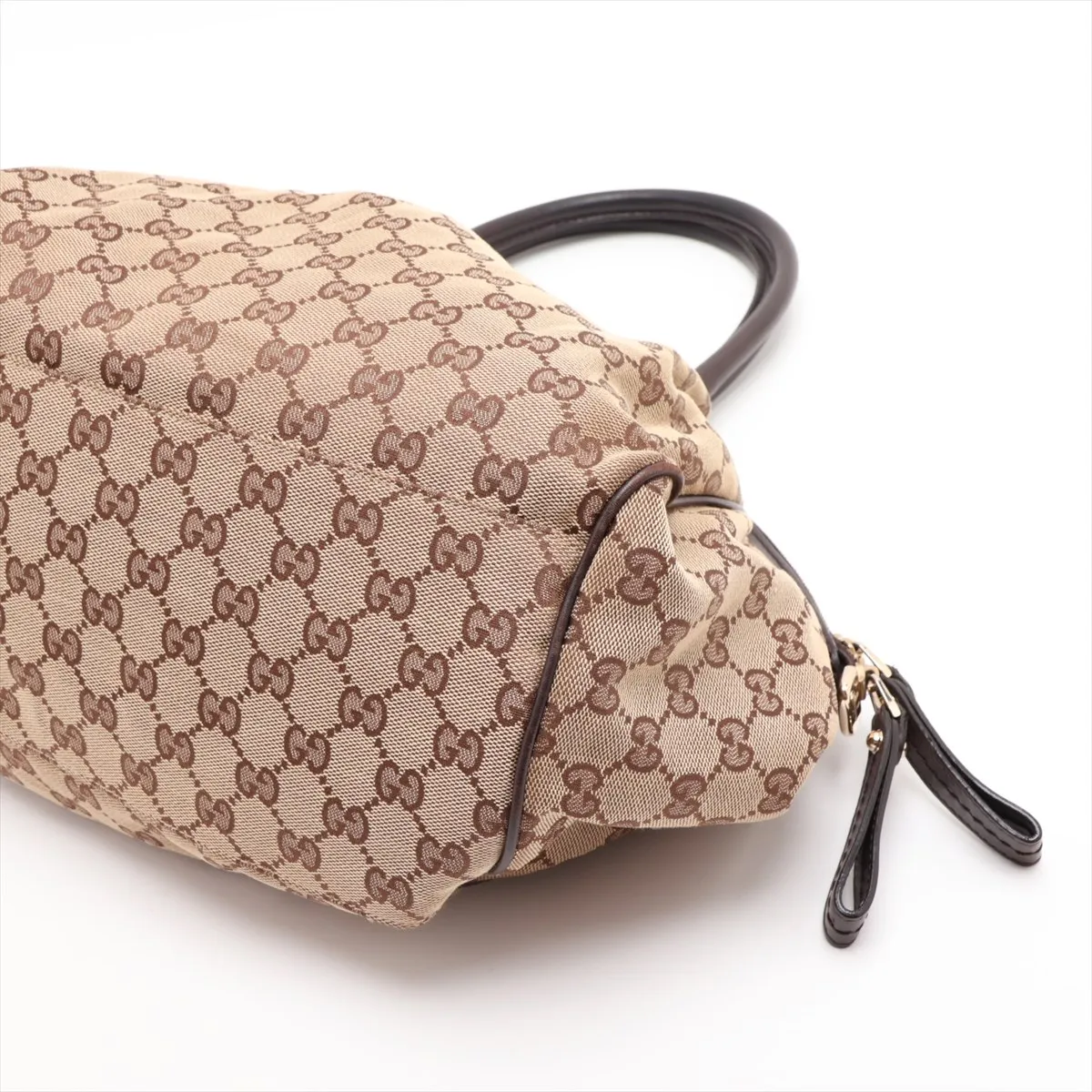GG Canvas 223974 Canvas x Leather 2-Way Handbag Beige x Brown — view 3
