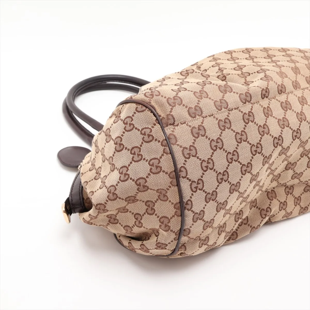 GG Canvas 223974 Canvas x Leather 2-Way Handbag Beige x Brown — view 4