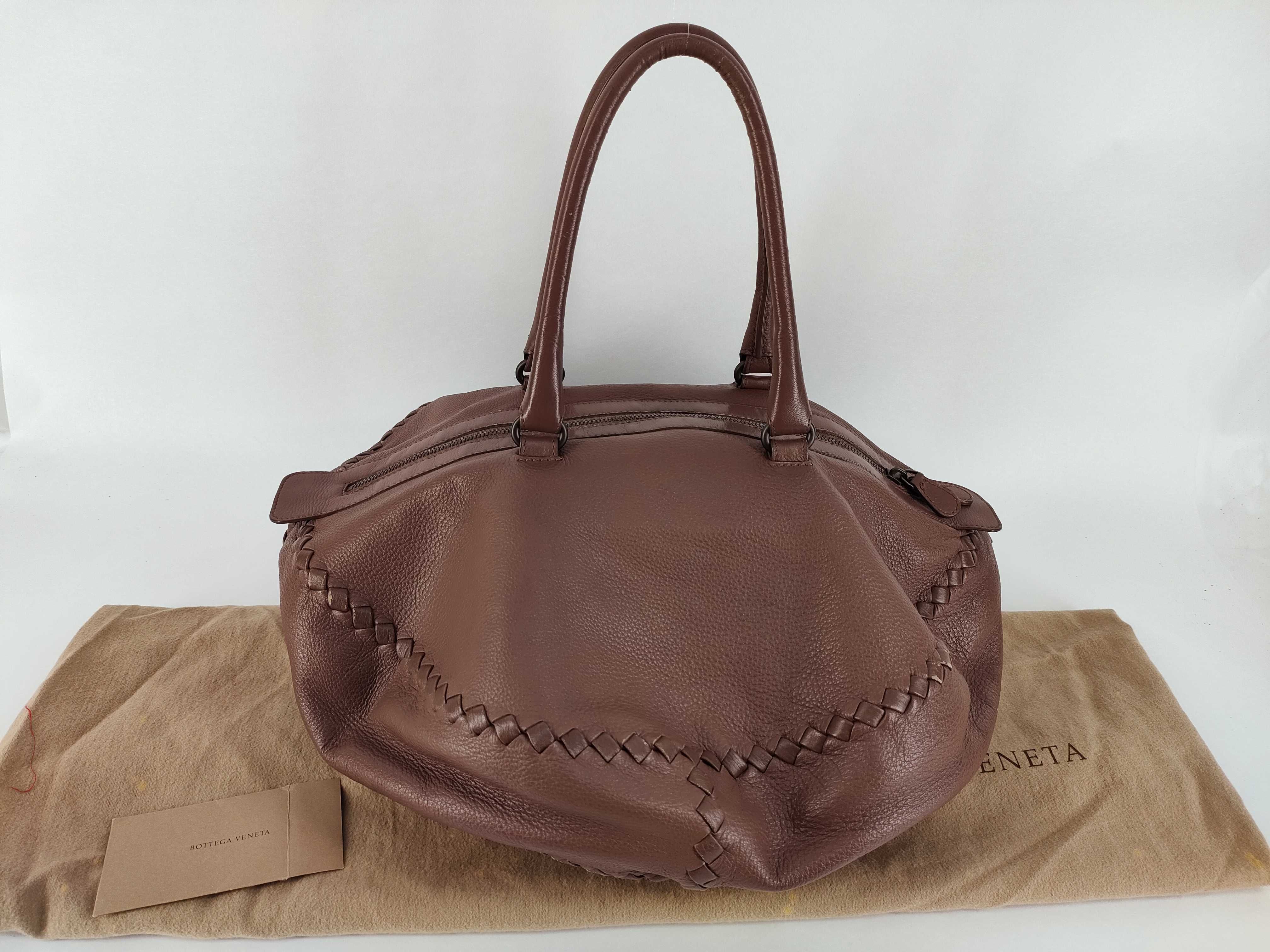 Leather Handbag Brown 222801