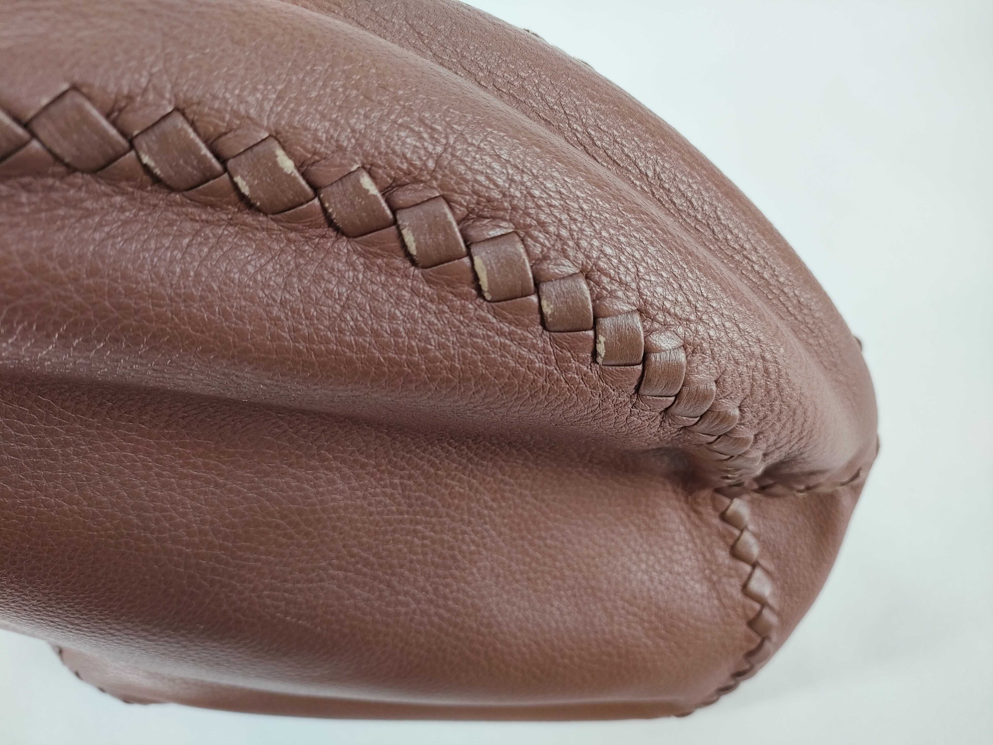 Leather Handbag Brown 222801 — view 6