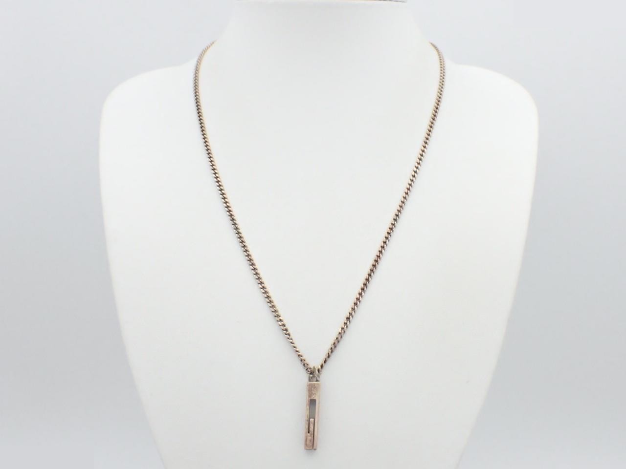 Necklace, G-bar design, chain approximately 50cm, 925 sterling silver, 14.4g — view 3