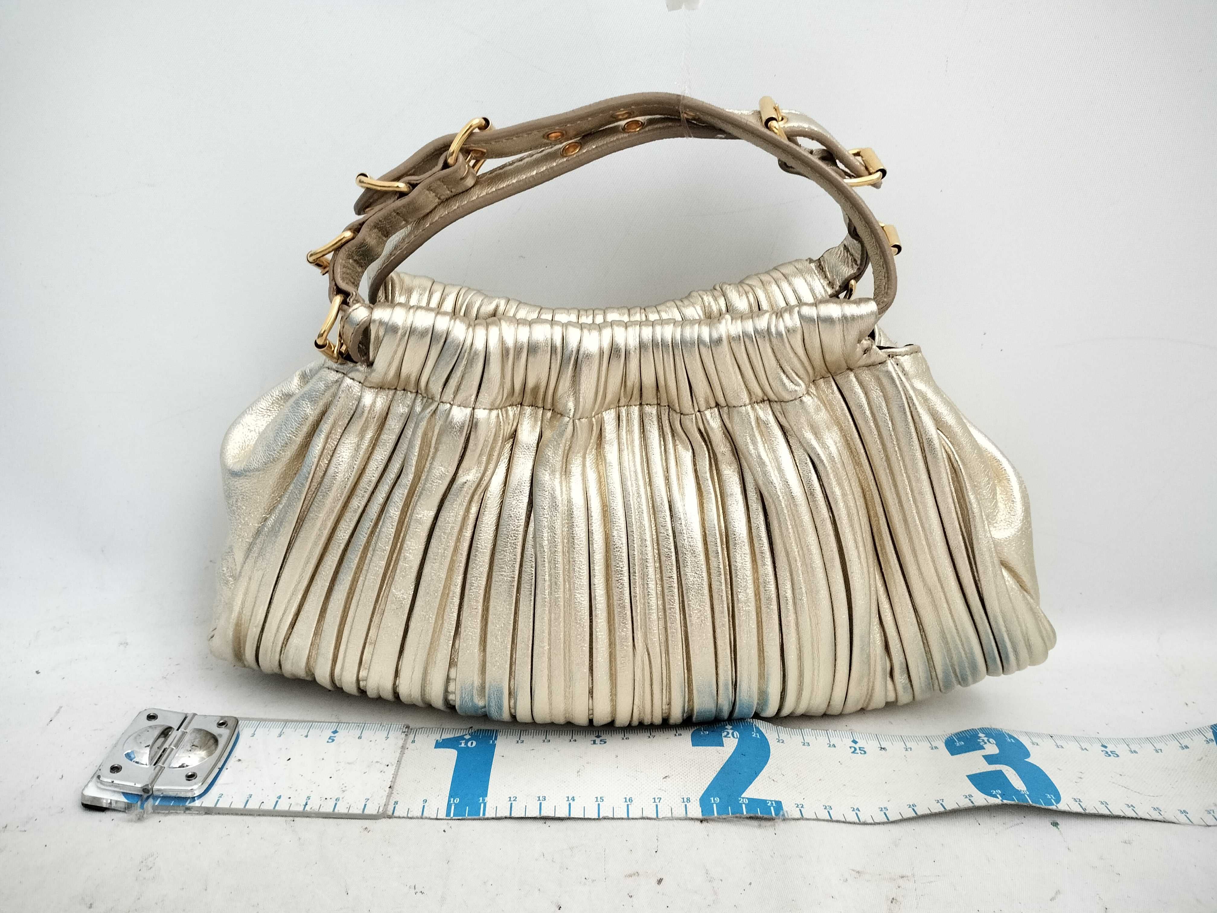 handbag, leather, gold — view 2