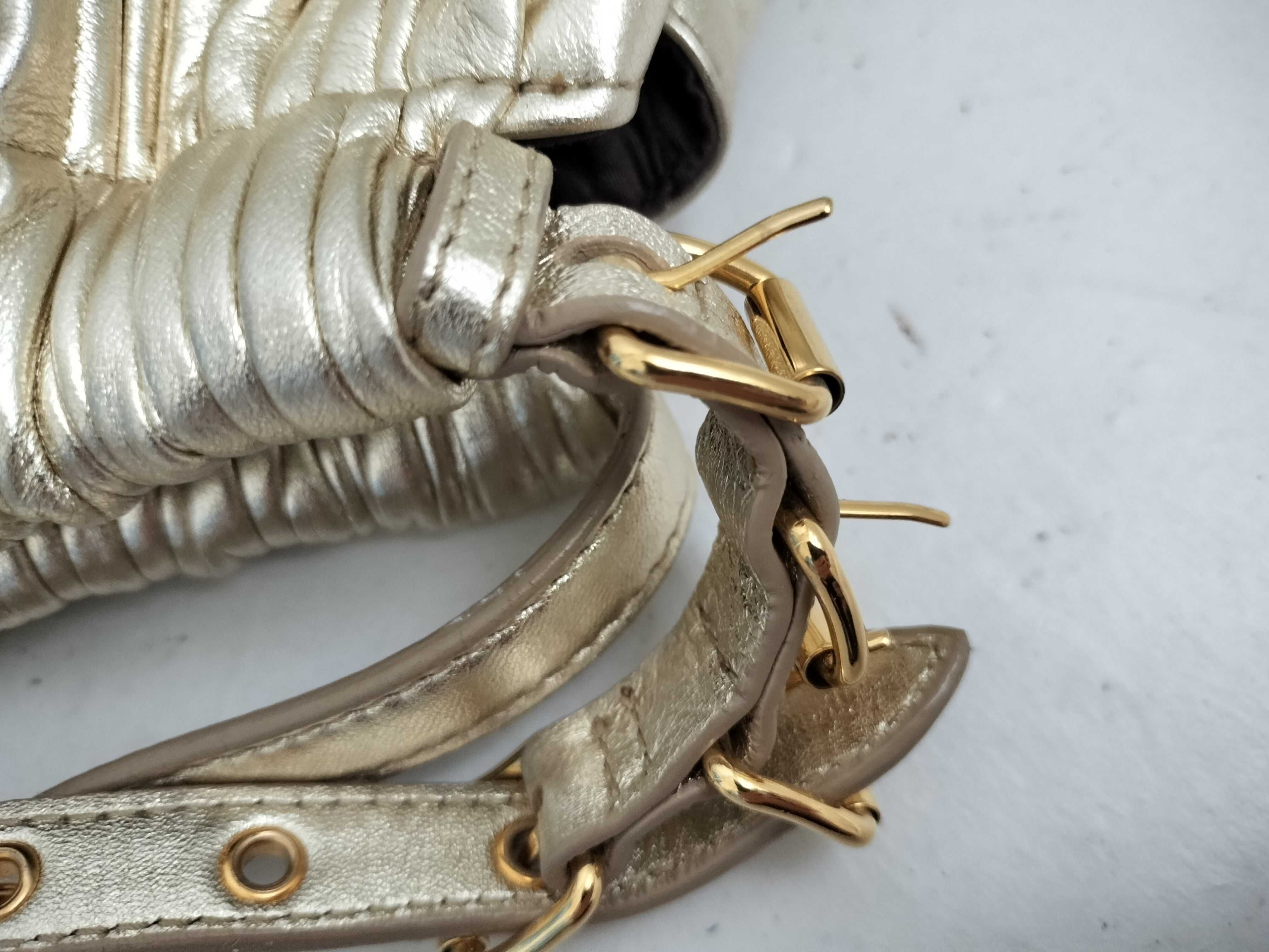 handbag, leather, gold — view 5