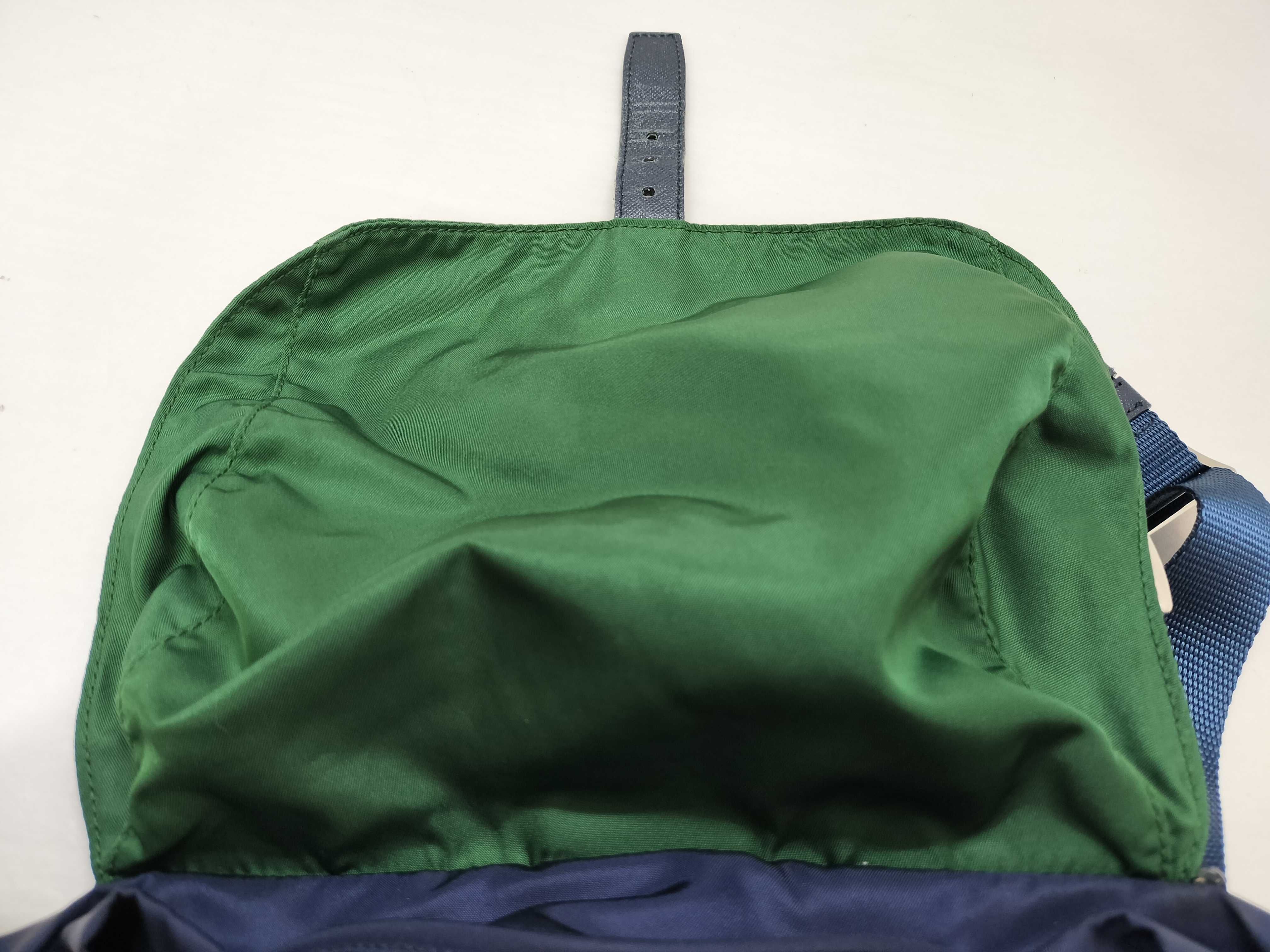 nylon backpack, current model, Saffiano leather, nylon, triangular logo backpack. — view 13