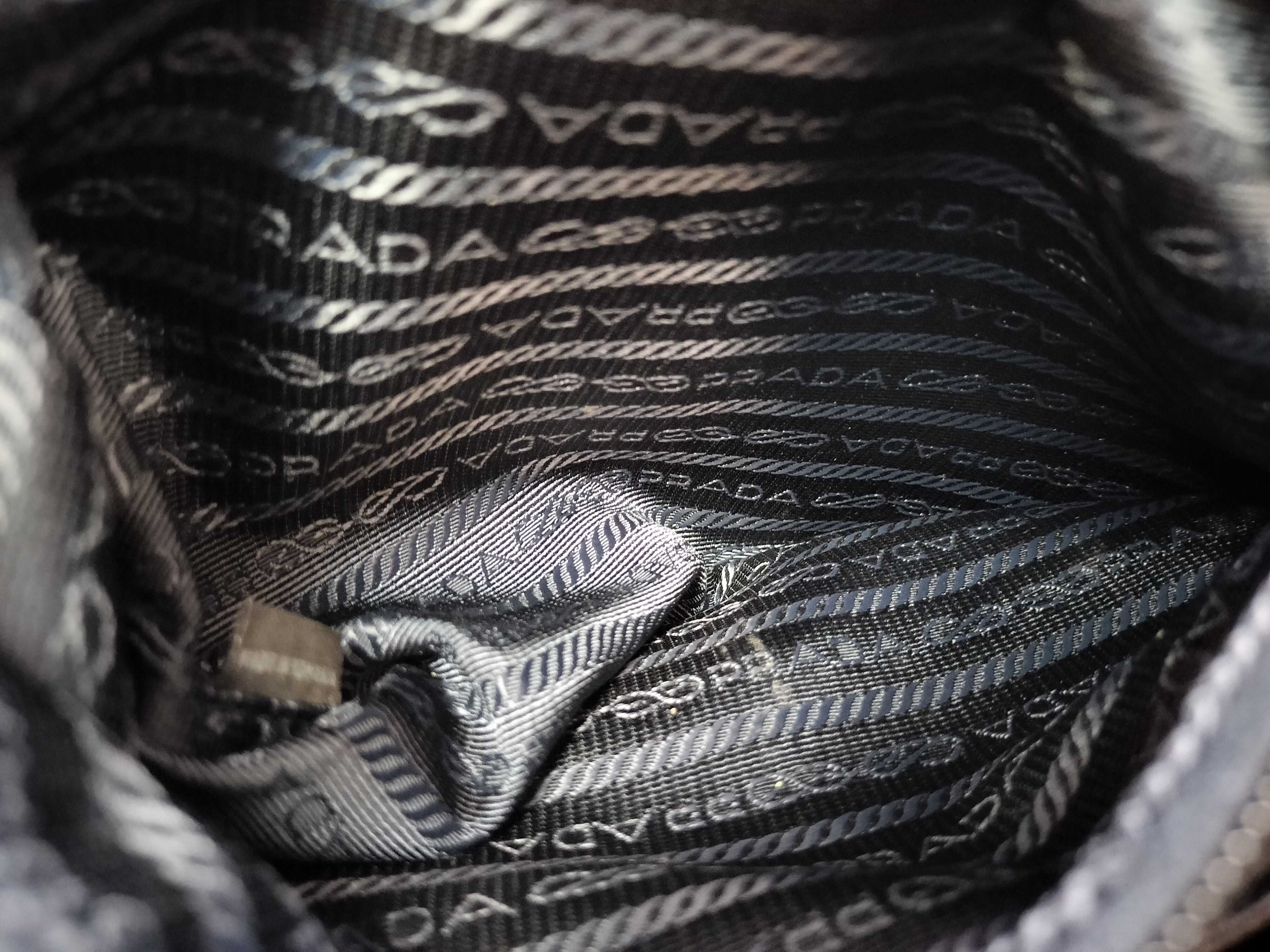 nylon backpack, current model, Saffiano leather, nylon, triangular logo backpack. — view 10
