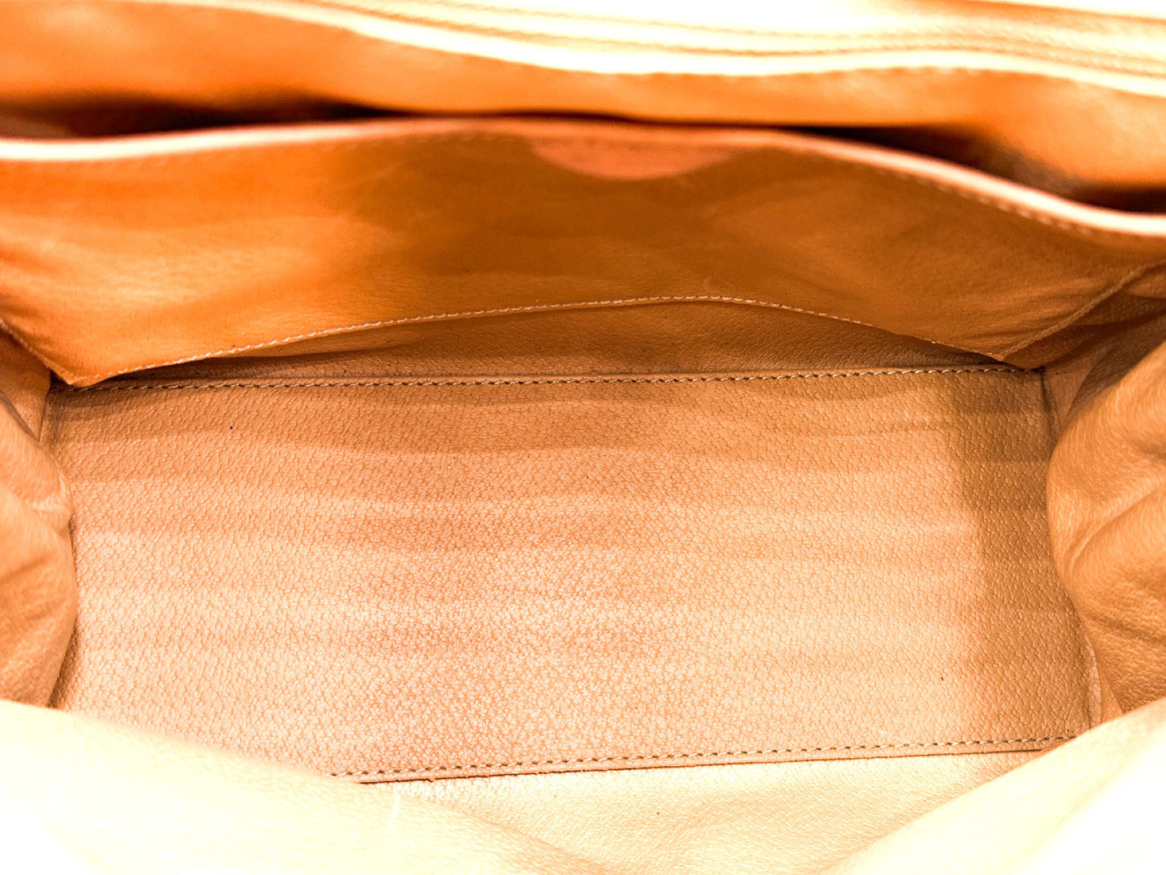 Macadam pattern gold hardware vintage leather handbag — view 9